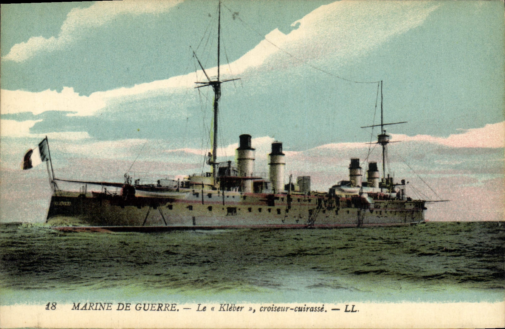 CPA Bateau Le Kleber Croiseur Cuirasse