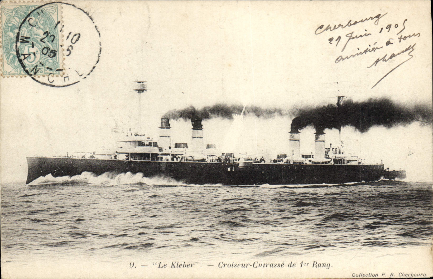 CPA Bateau Le Kleber Croiseur Cuirasse de 1er rang