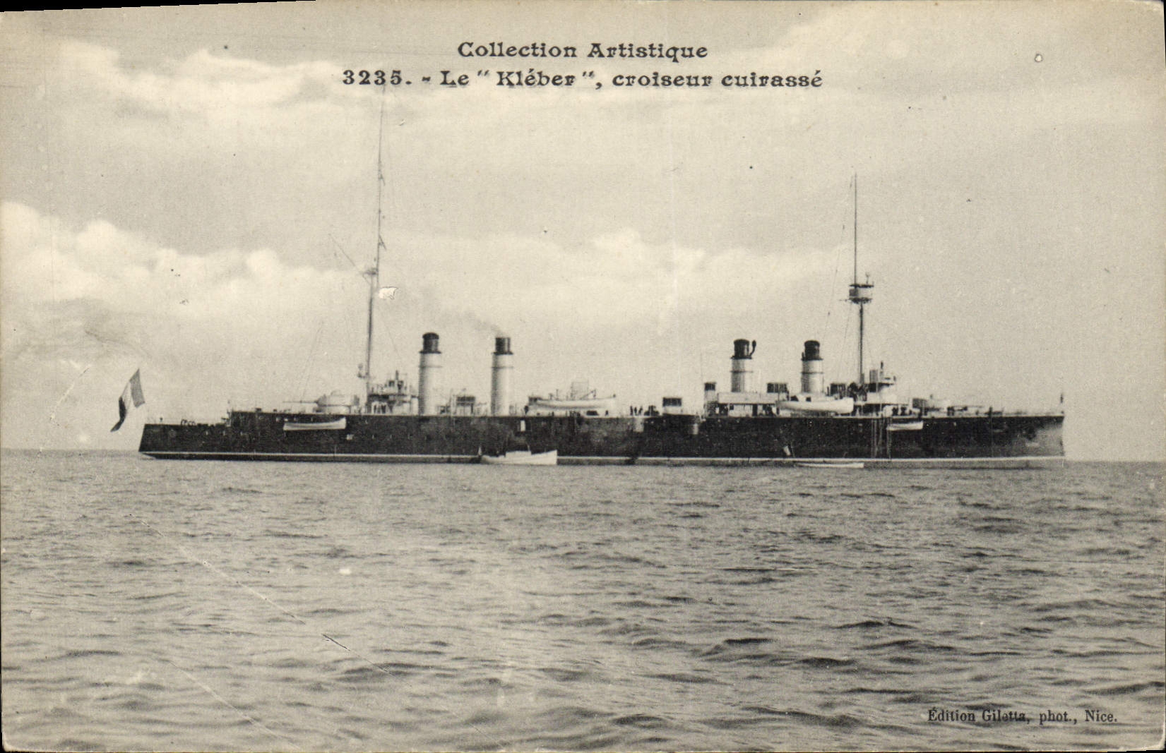 Vintage Postcard Bateau Kleber cruiser armours
