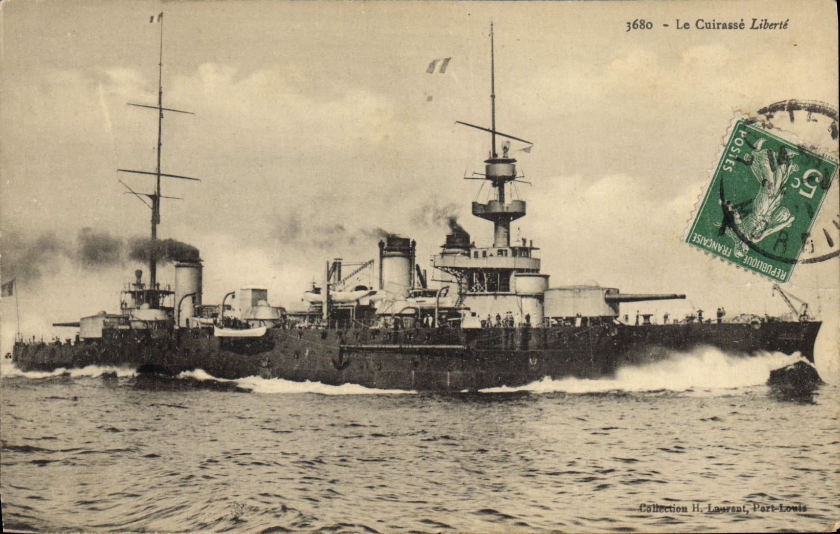 Vintage Postcard Bateau armours It Liberte