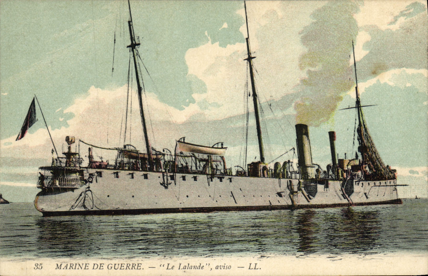 CPA Bateau La Lalande Aviso