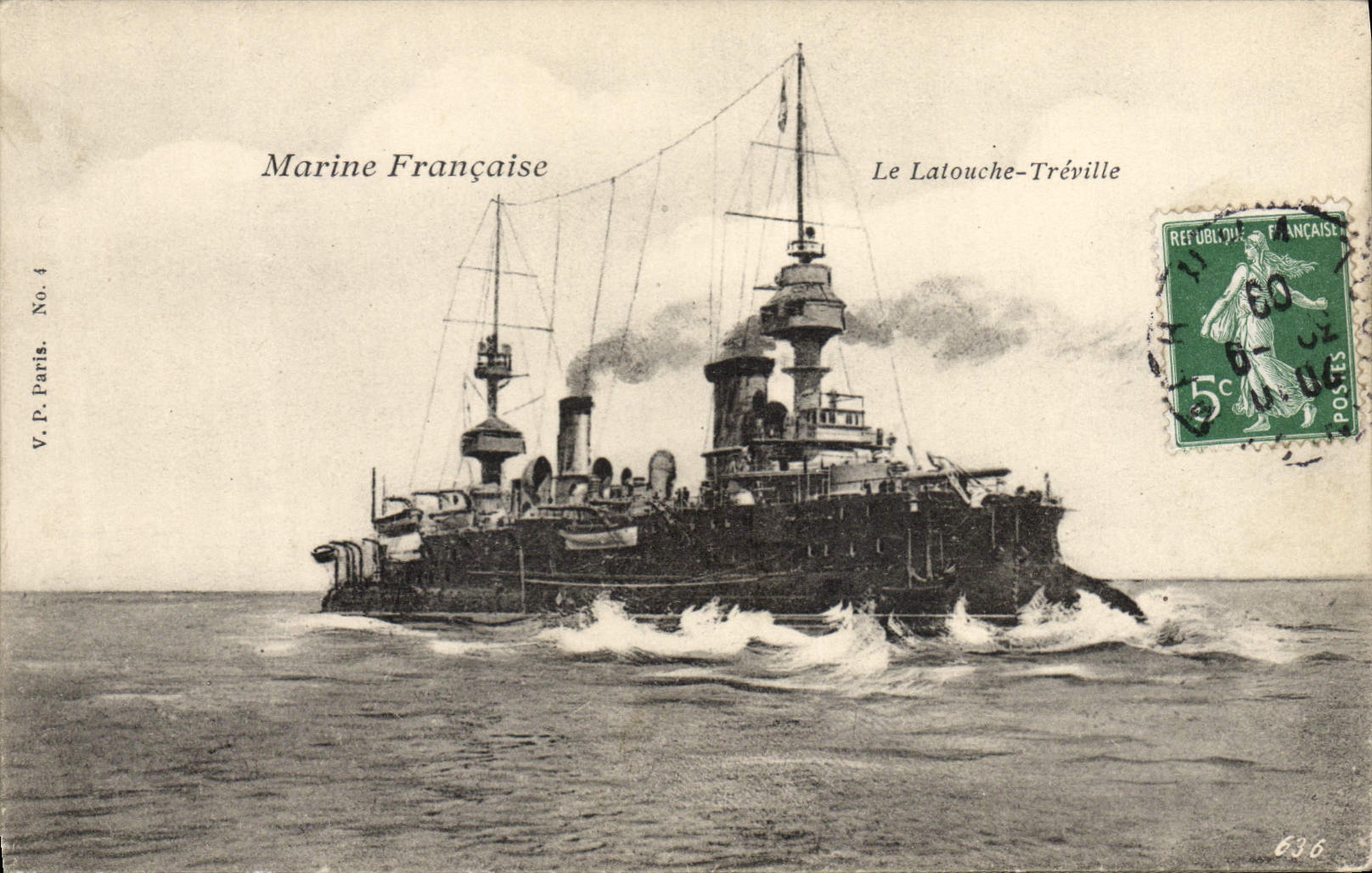 Vintage Postcard Boat Latouche Treville