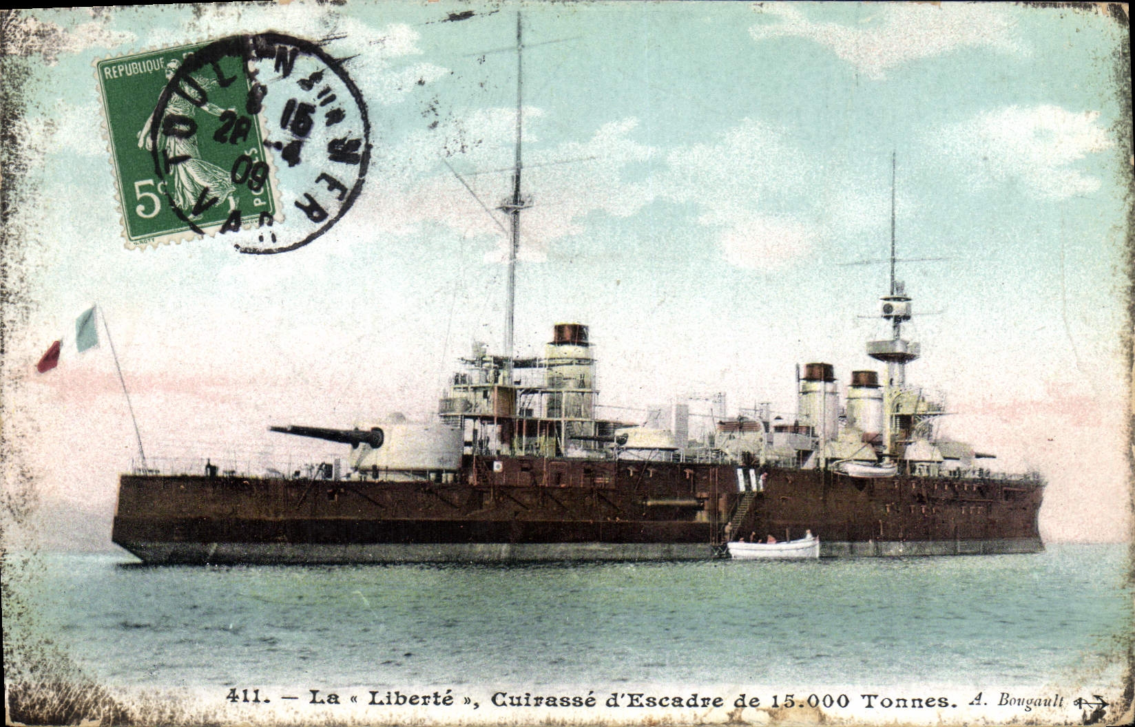 CPA Bateau La Liberte Cuirasse d'escadre