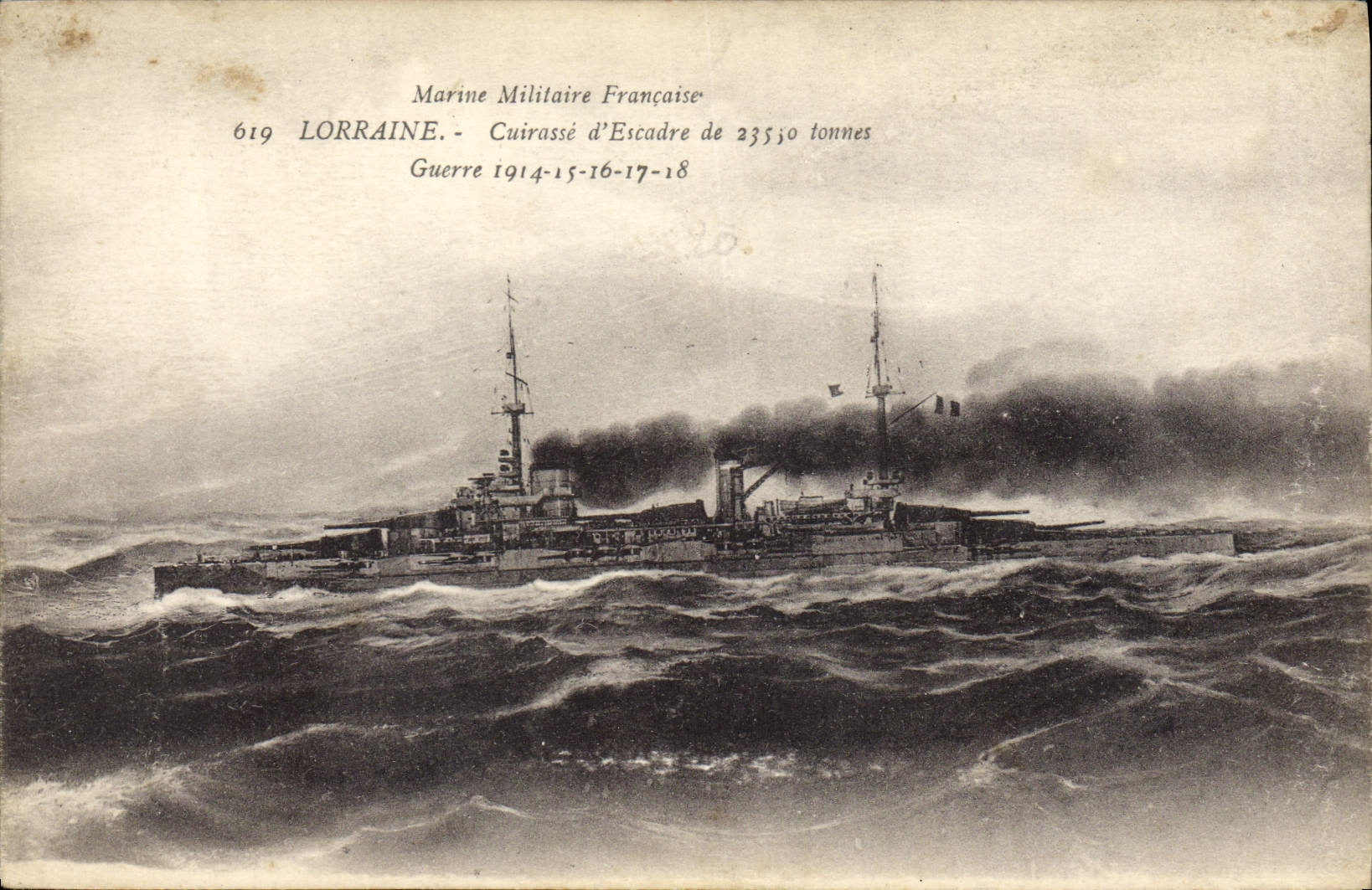 CPA Bateau Lorraine Cuirasse d'escadre 
