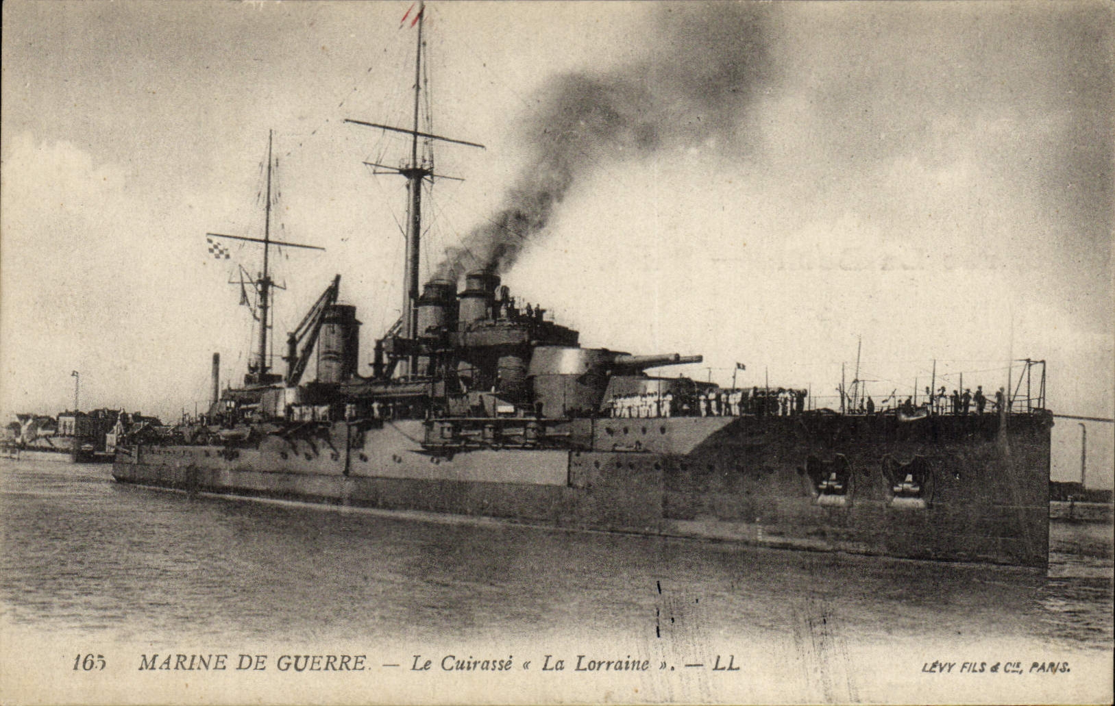 CPA Bateau Le cuirasse La Lorraine 