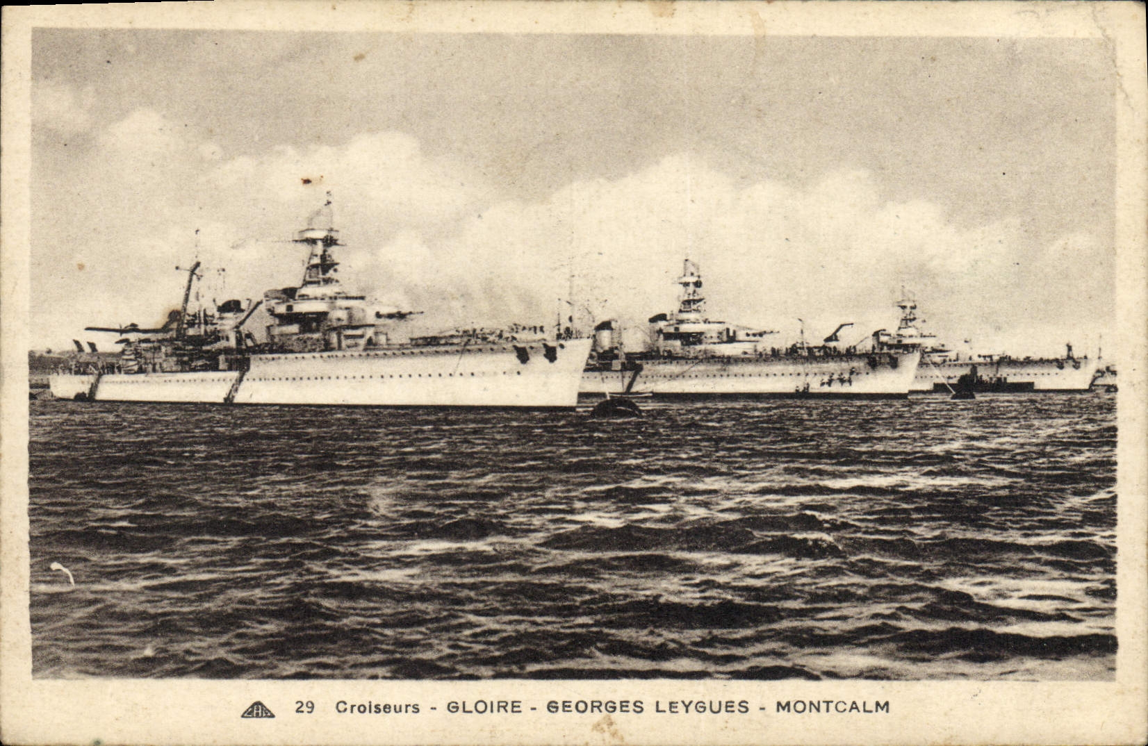 Postal Barco Cruceros Gloria Georges Leygues Montcalm