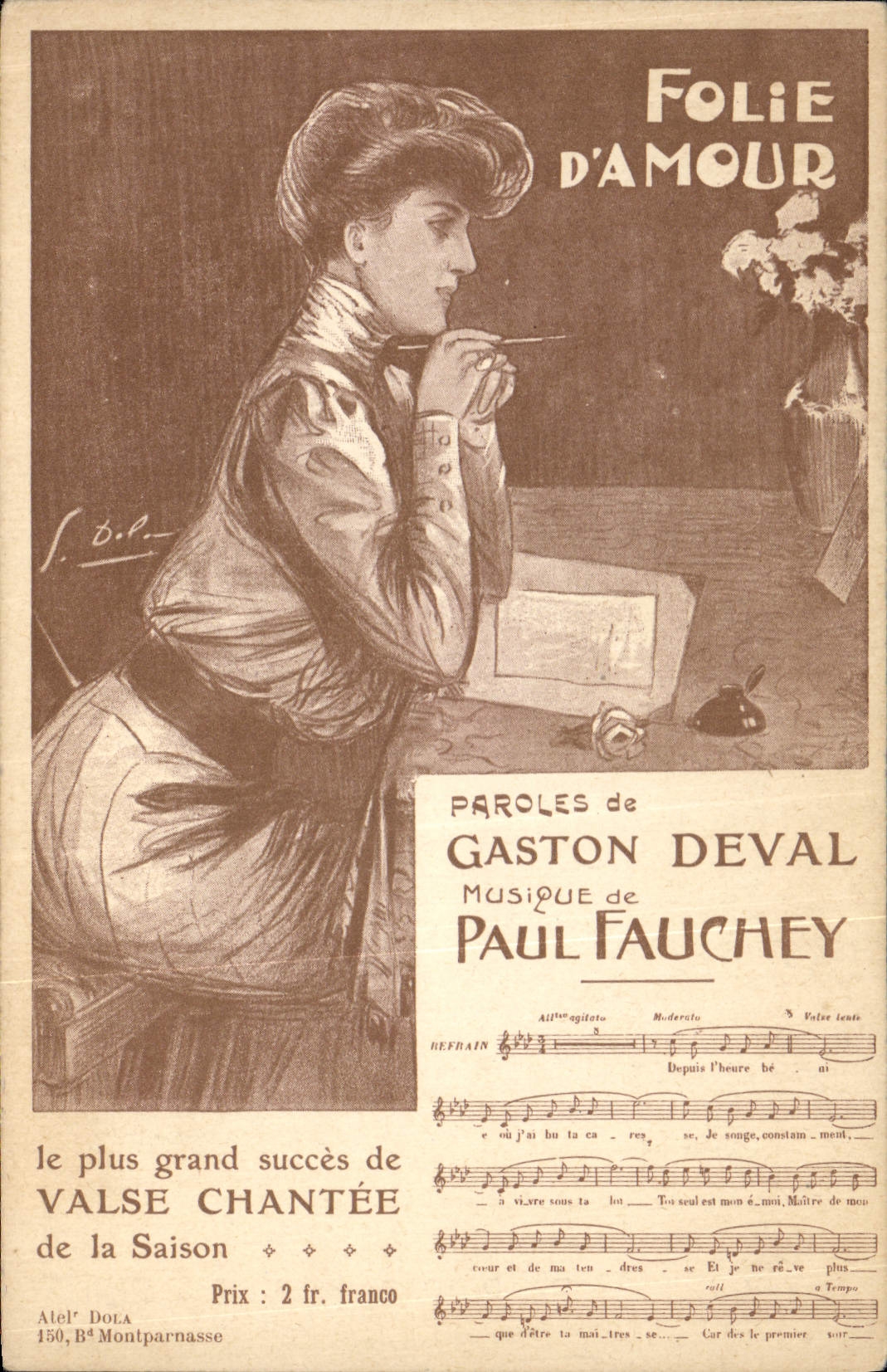 CPA Folie d'amour Gaston Deval Paul Fauchey 