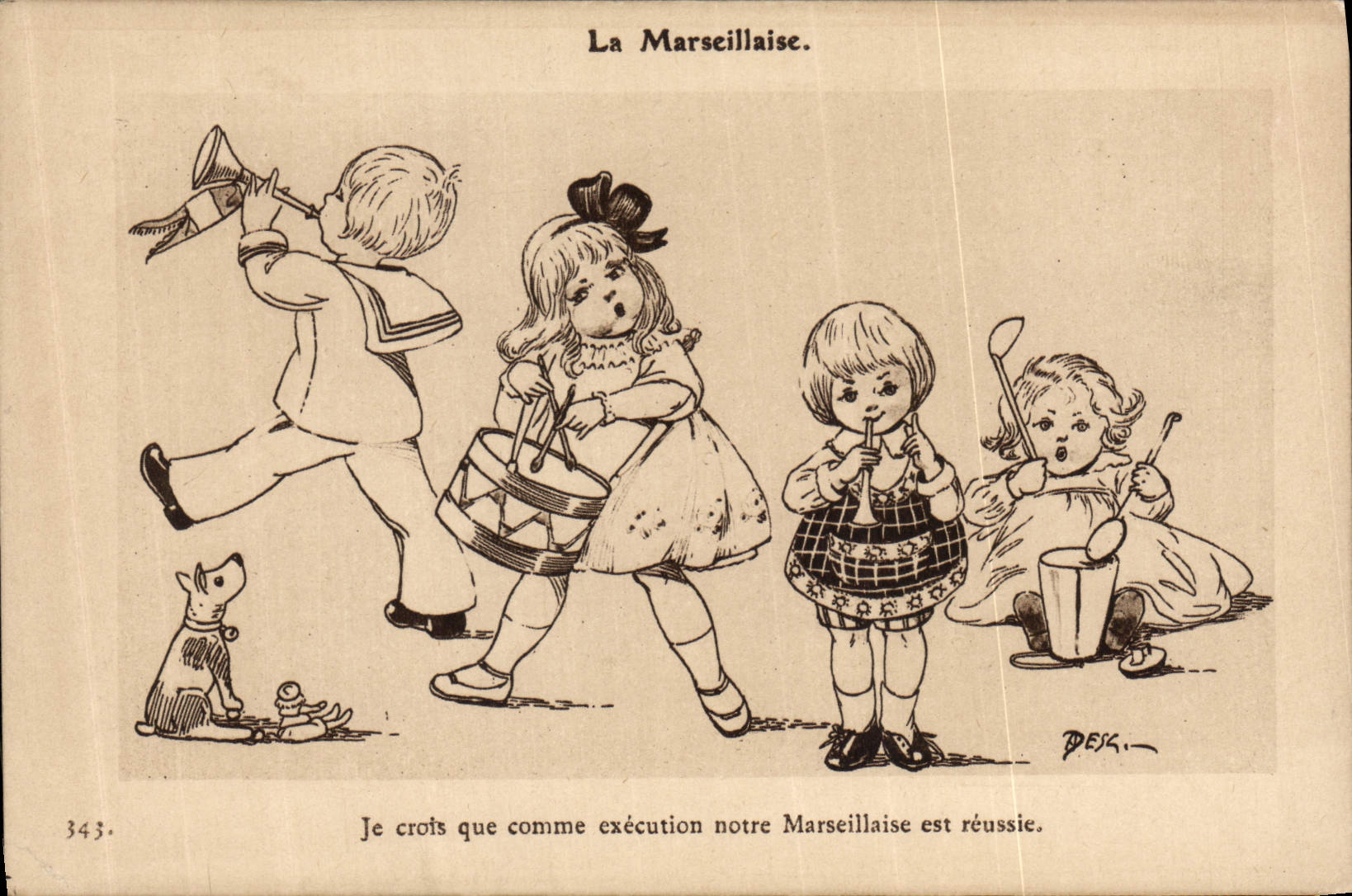 CPA La Marseillaise Enfant 