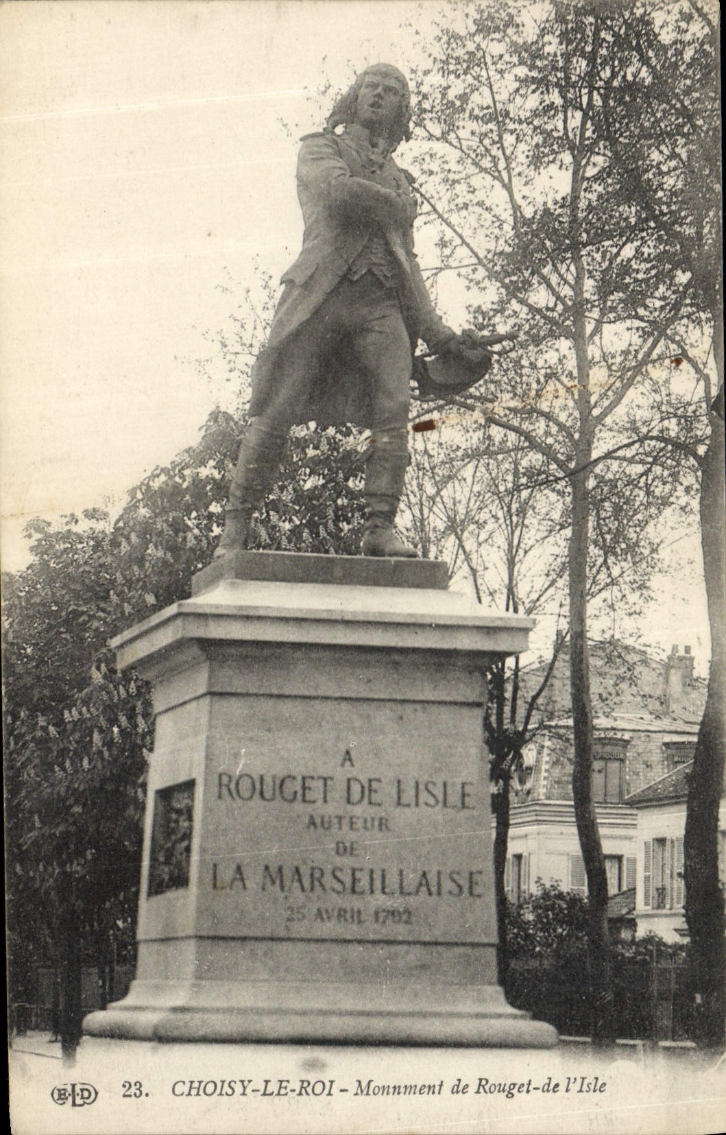CPA Choisy le Roi Monument de Rouget de L'Isle 