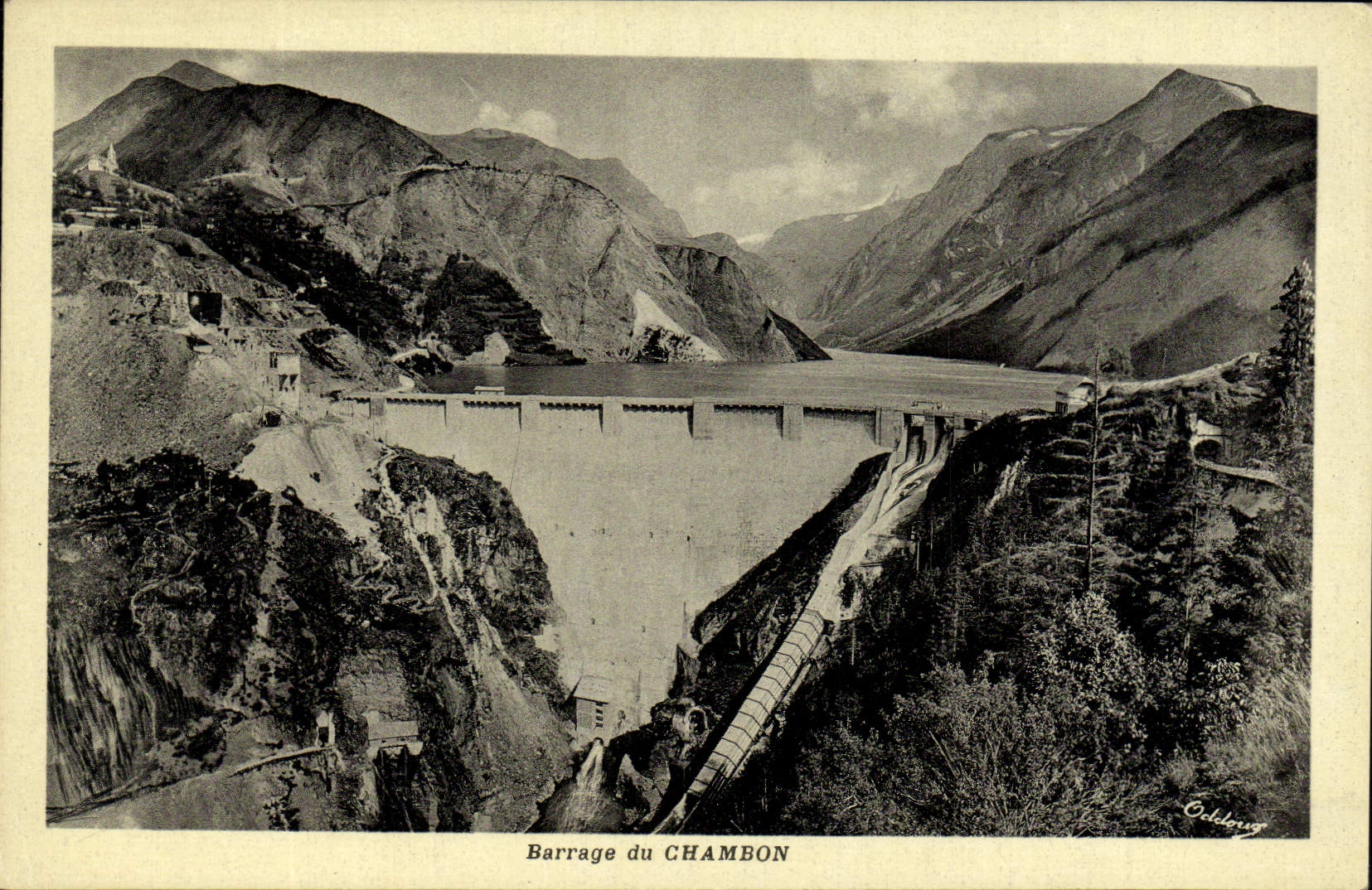 CPA Electricite Barrage du Chambon