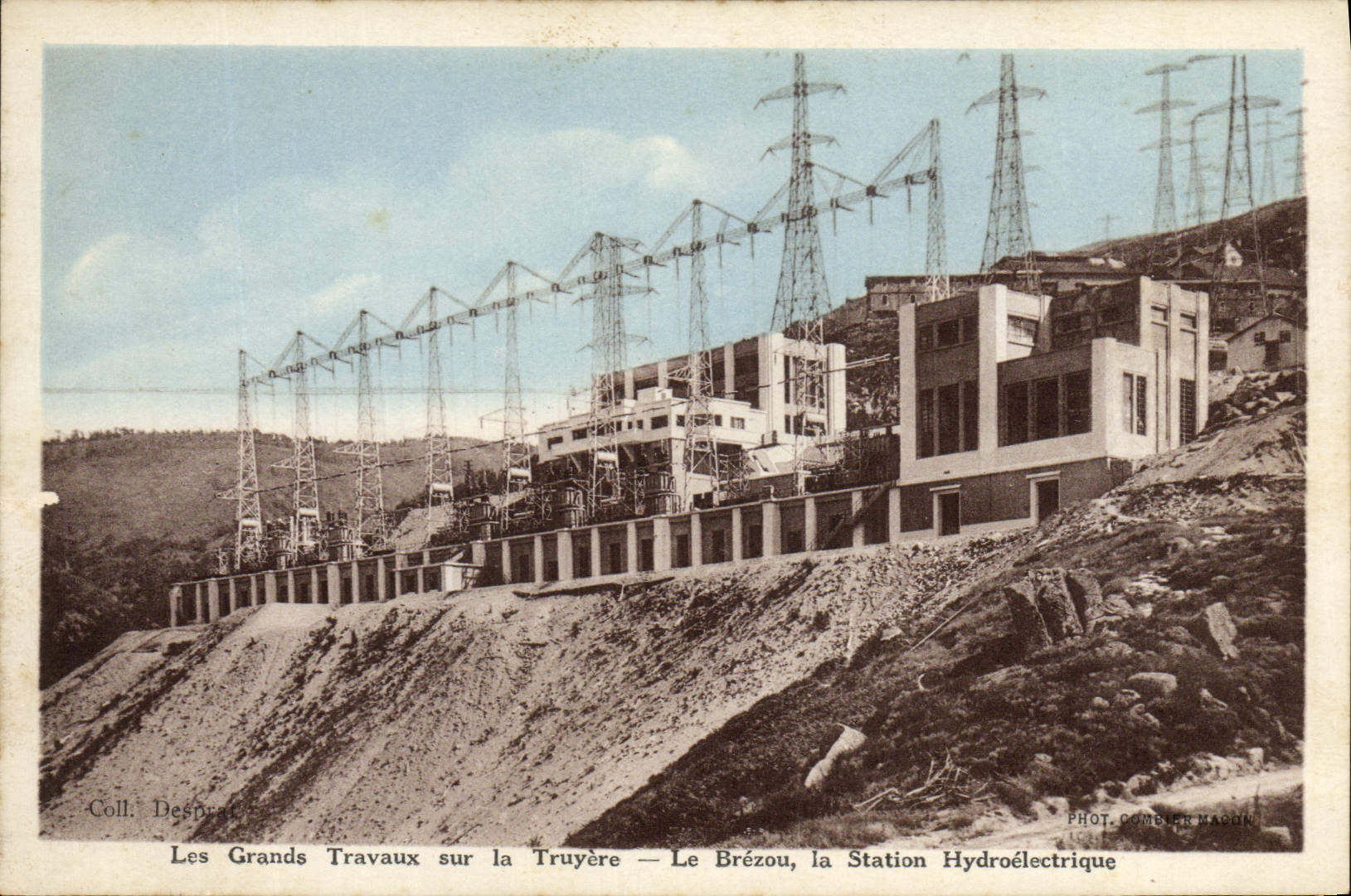 Vintage Postcard Electricity great work of Truyere Brezou the hydroelectric station