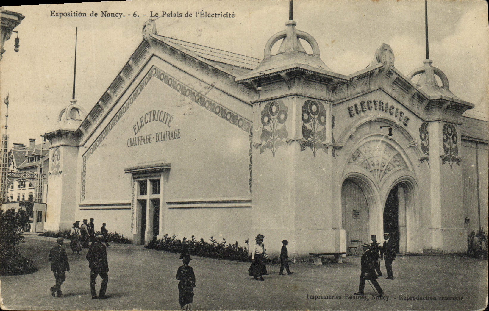 Vintage Postcard Electricity Exposure of Nancy the palate of electricity