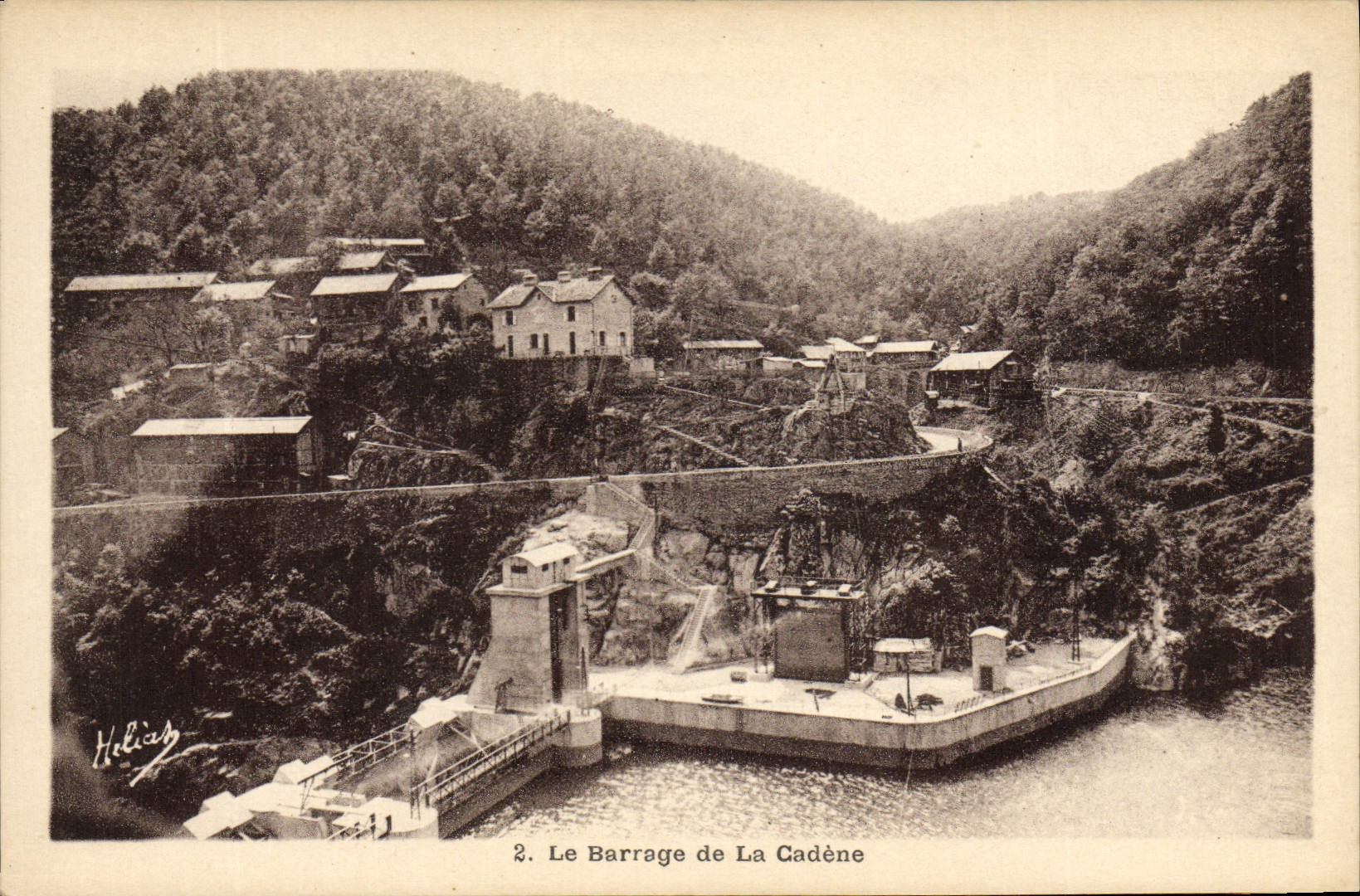 CPA Electricite Le barrage de la Cadene 
