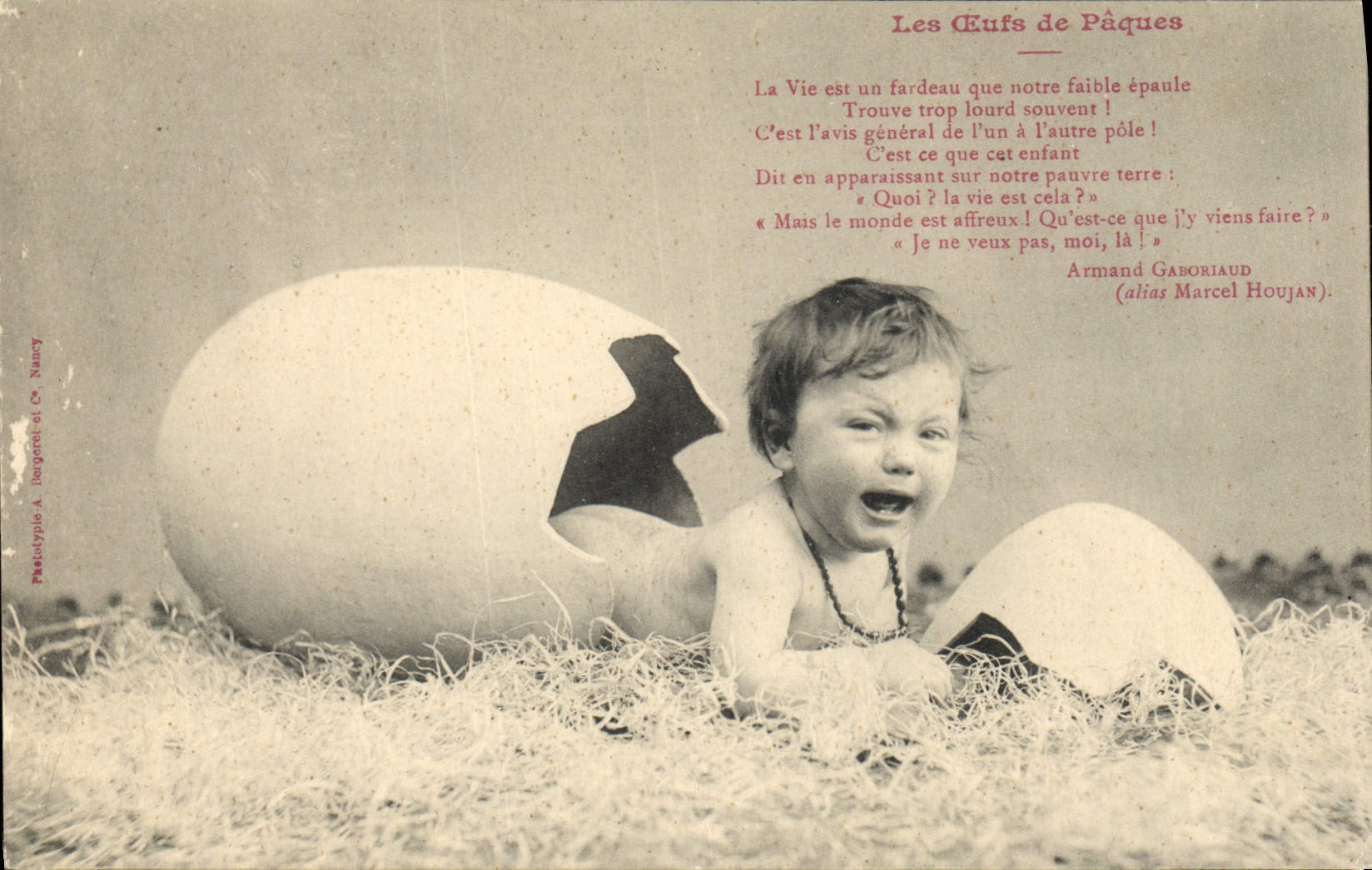 CPA Fantaisie Enfant Les oeufs de Paques