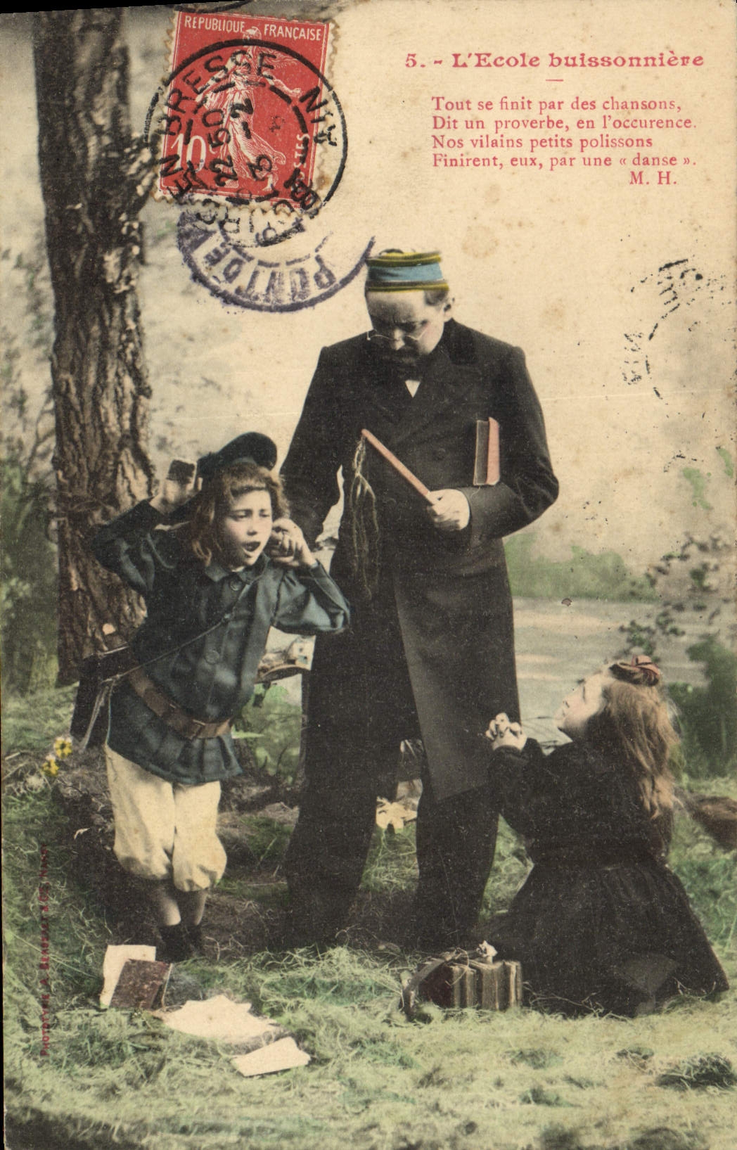 CPA Fantaisie Enfants L'ecole buissonniere