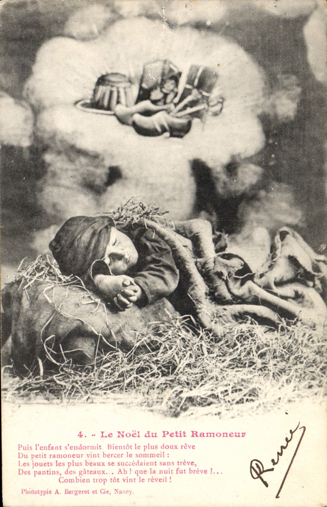 CPA Fantaisie Enfant Le Noel du Petit Ramoneur