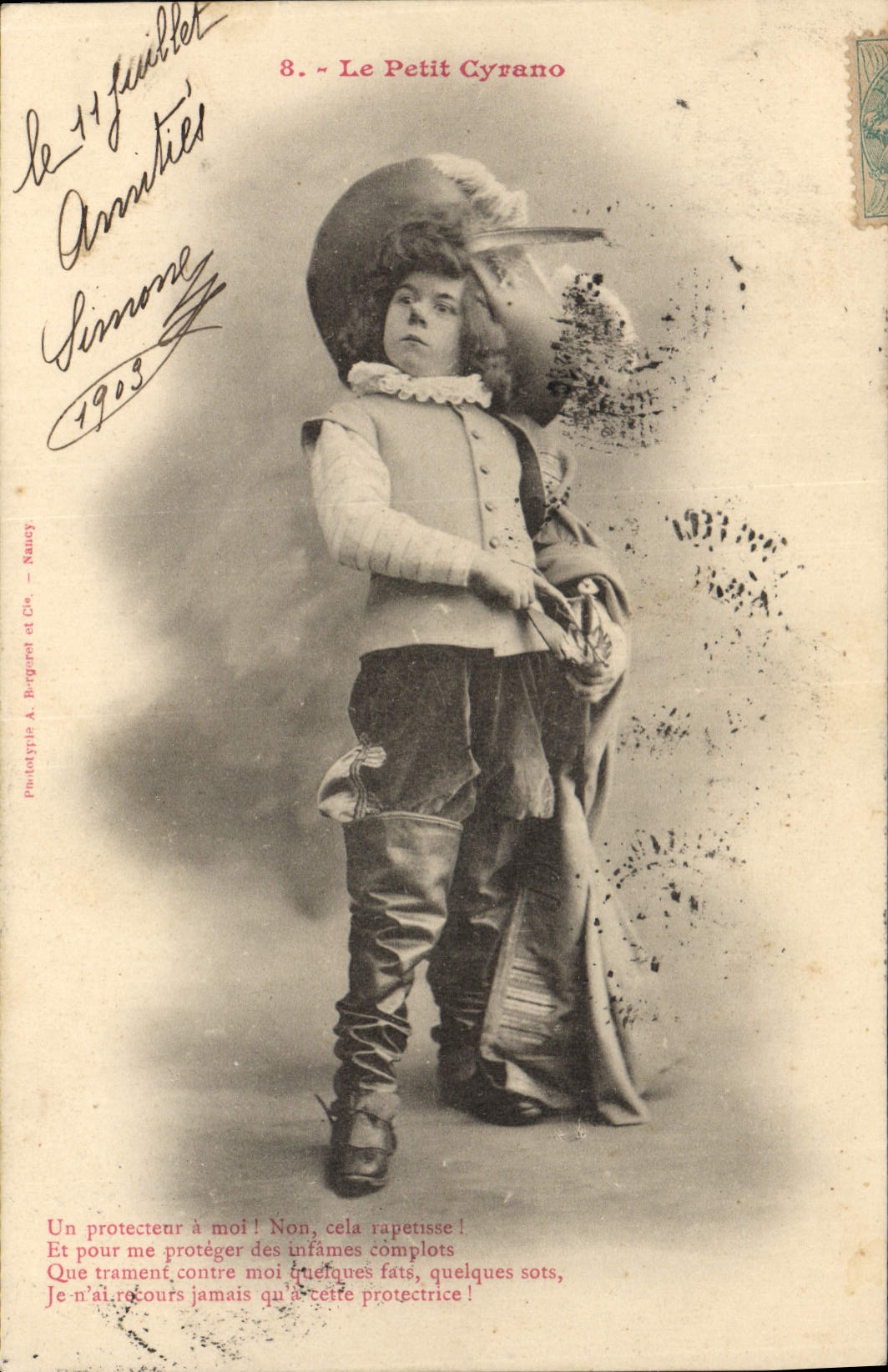 CPA Fantaisie Enfant Le Petit Cyrano