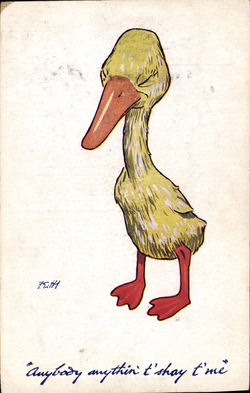 Vintage Postcard Duck