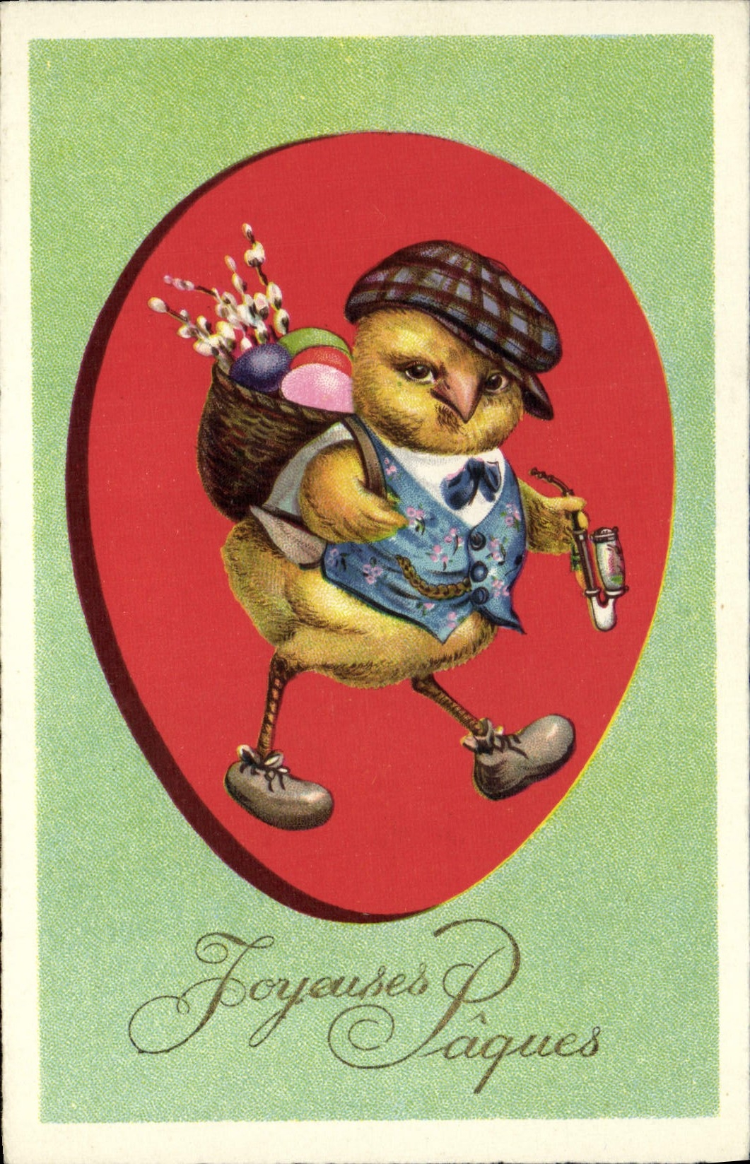 Vintage Postcard Easter Chick