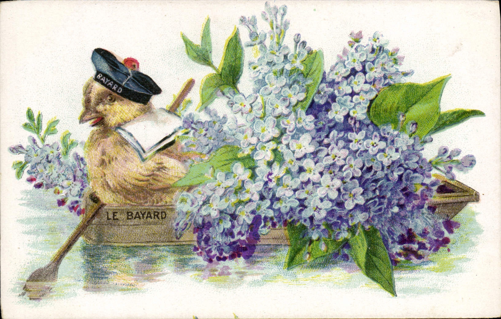 CPA Poussin Fleurs Marin La Bayard 