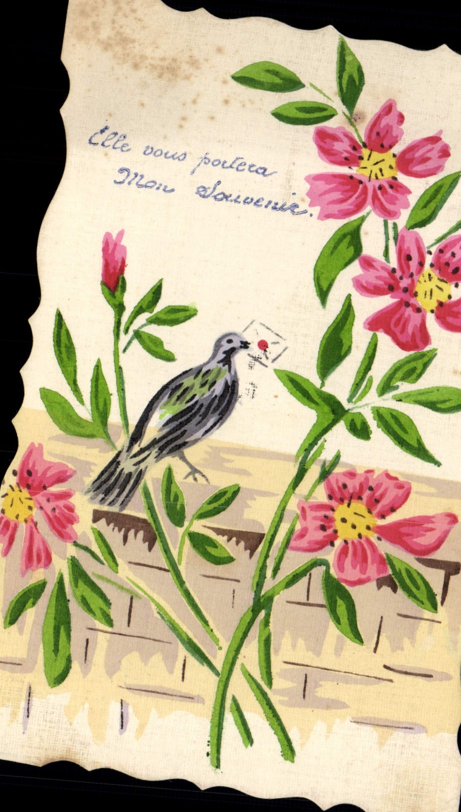 CPA Oiseau (dessin a la main) 