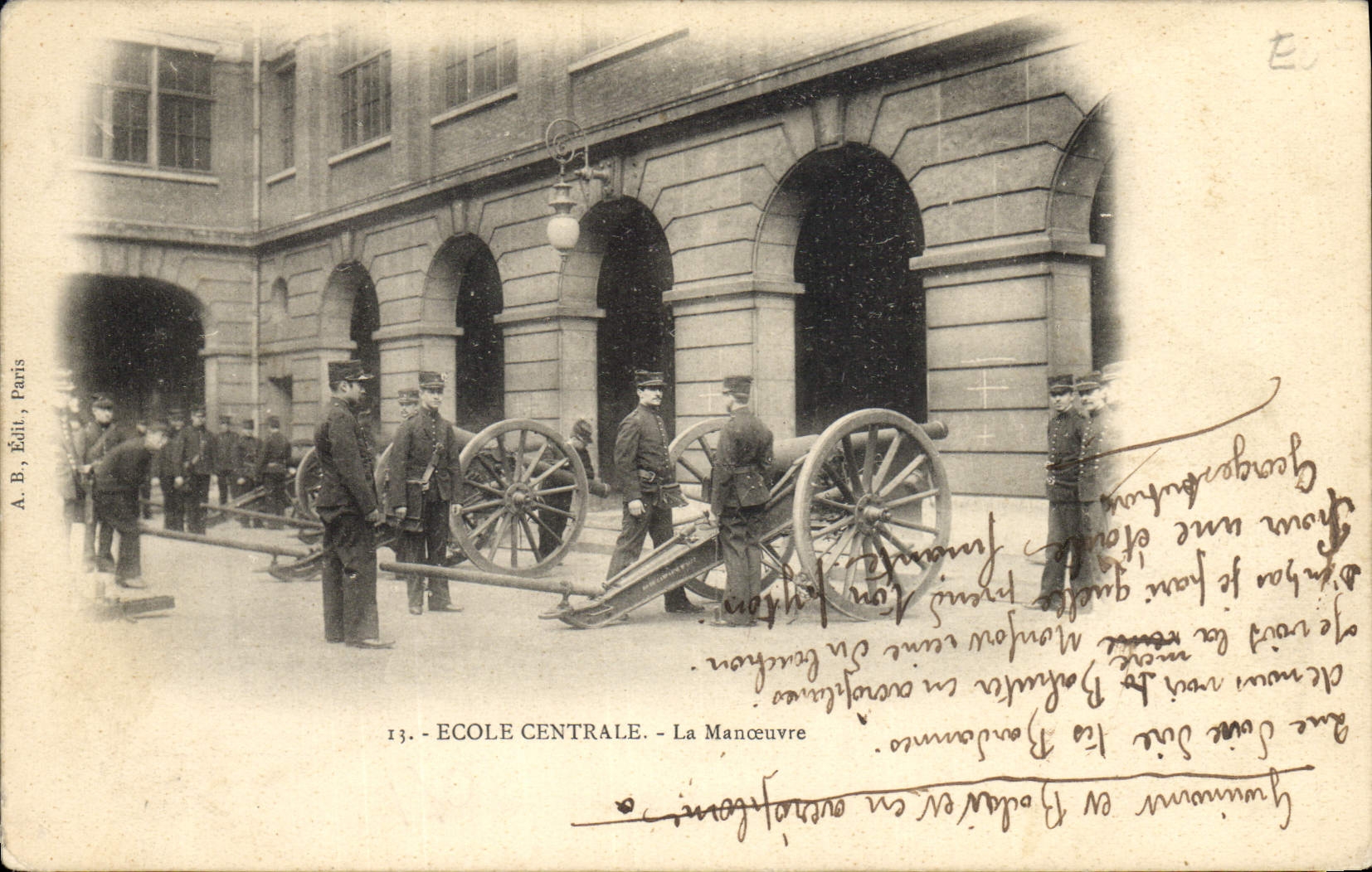 Vintage Postcard Central School the operation