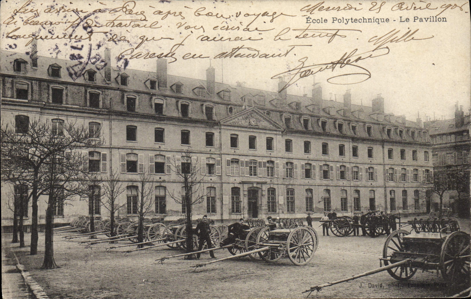 Vintage Postcard Polytechnic school the Militaria house