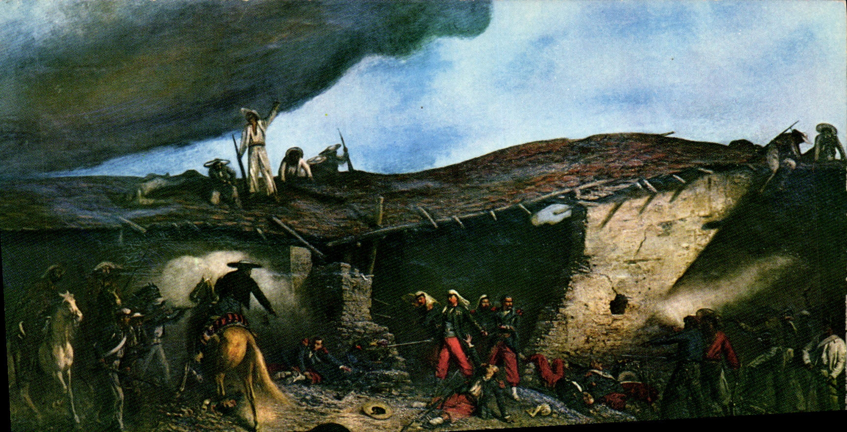 Modern Postcard Militaria Foreign legion Museum the combat of Camerone April 30th, 1863 by Jean Adolphe Beauce