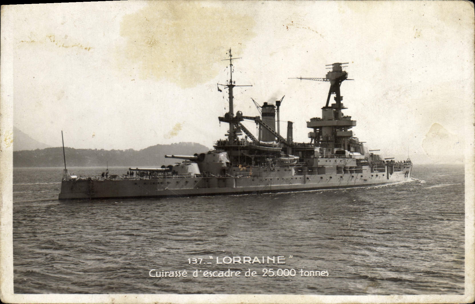 CPA Bateau Lorraine Cuirasse d'escadre 