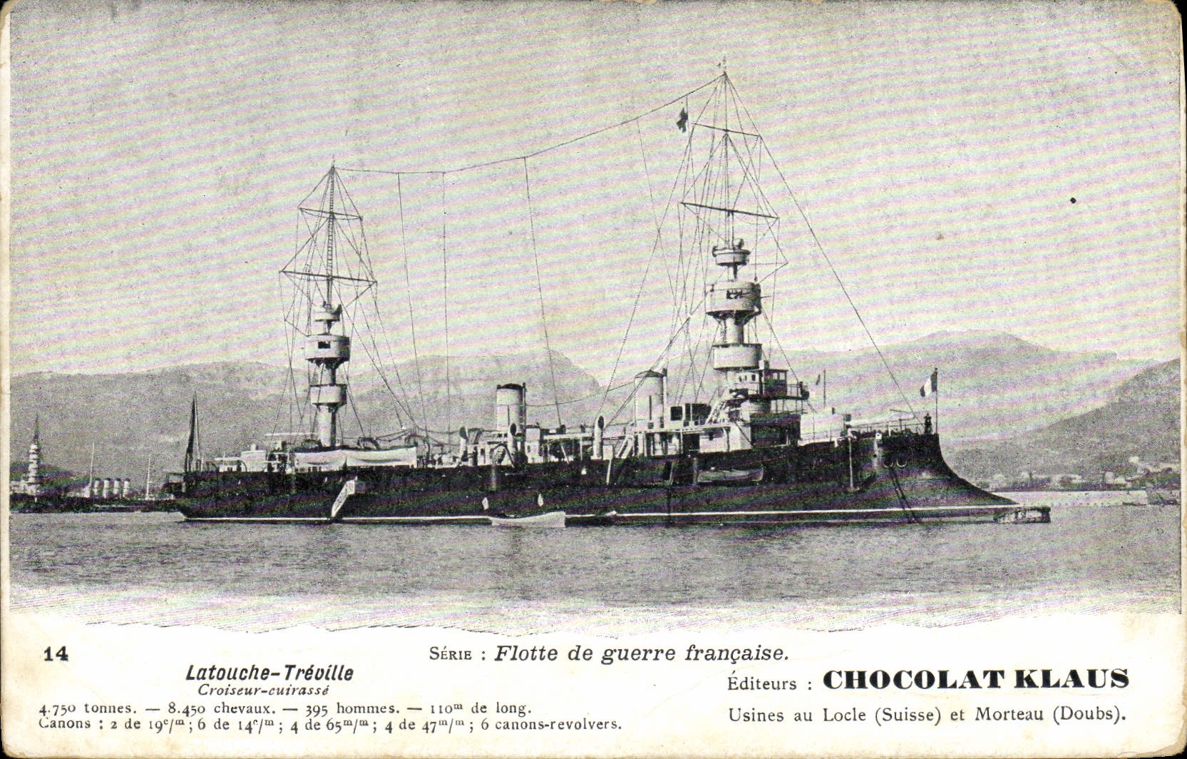 CPA Bateau Latouche Treville Croiseur Cuirasse 