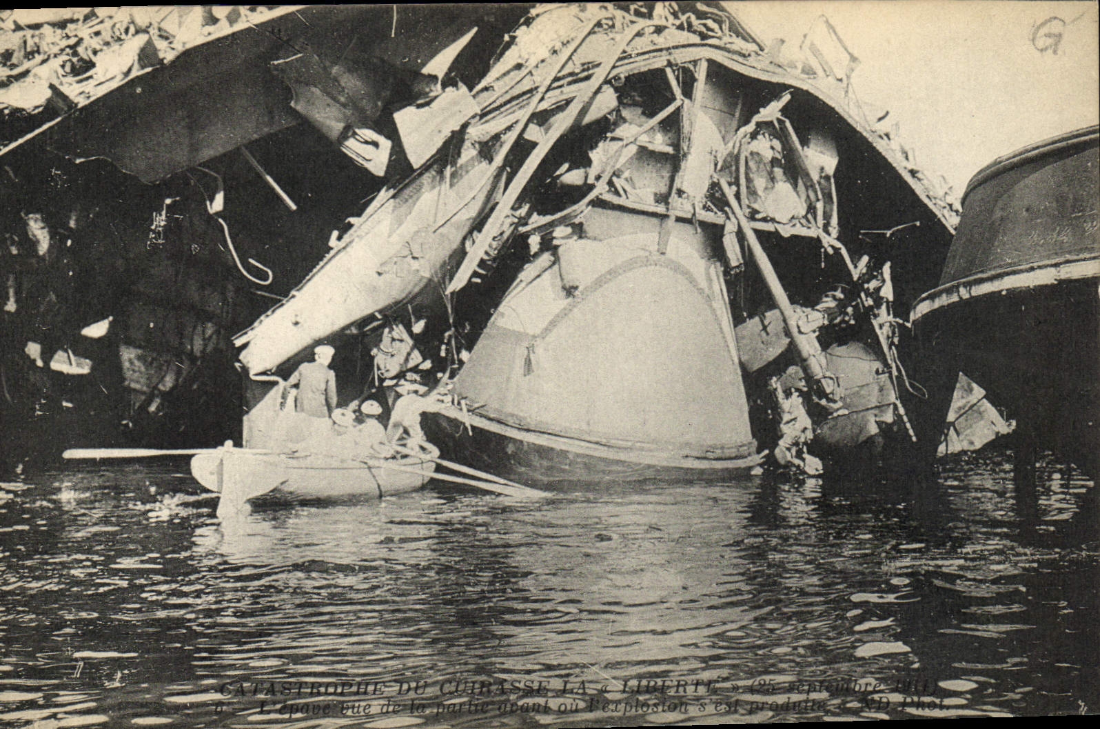 Vintage Postcard Boat Catastrophe of Freedom the wreck