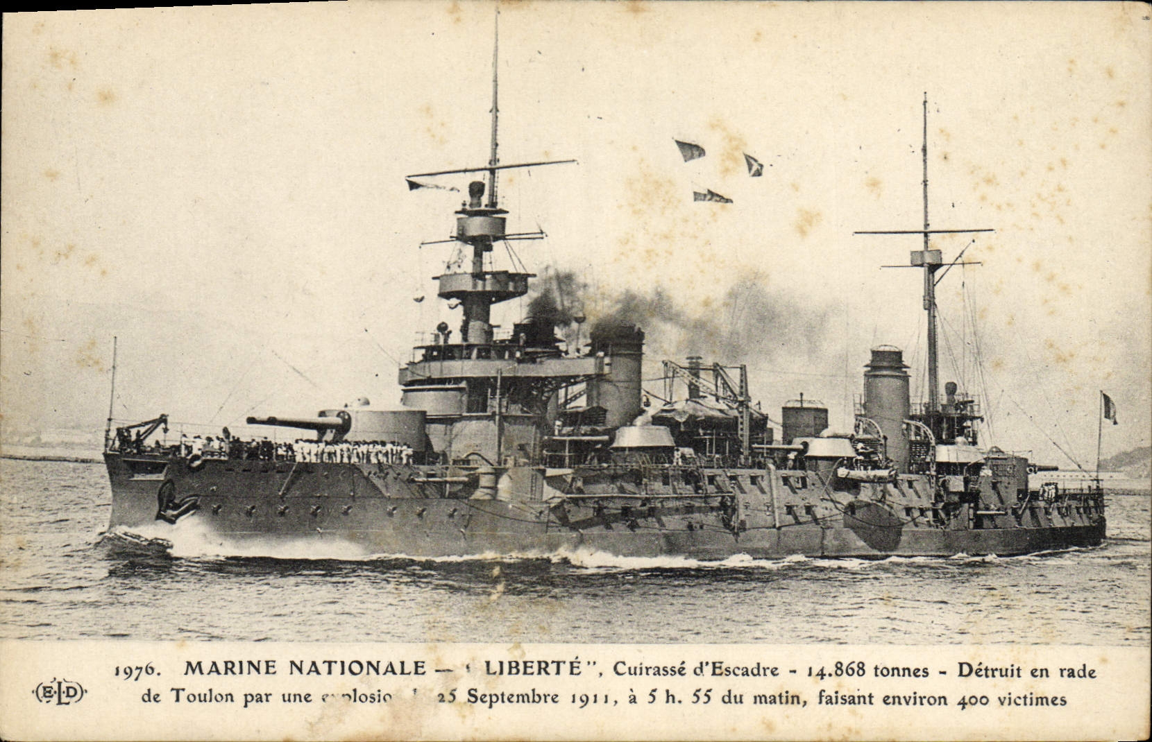 CPA Bateau Liberte Cuirasse d'escadre 