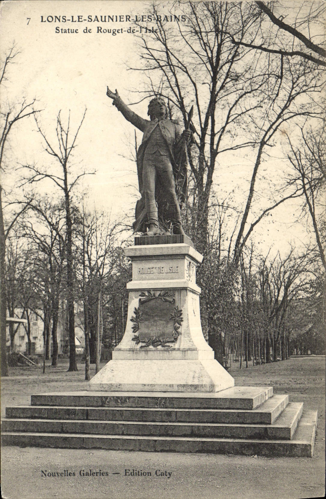 CPA Lons le Saulnier les Bains Statue de Rouget de l'Isle 