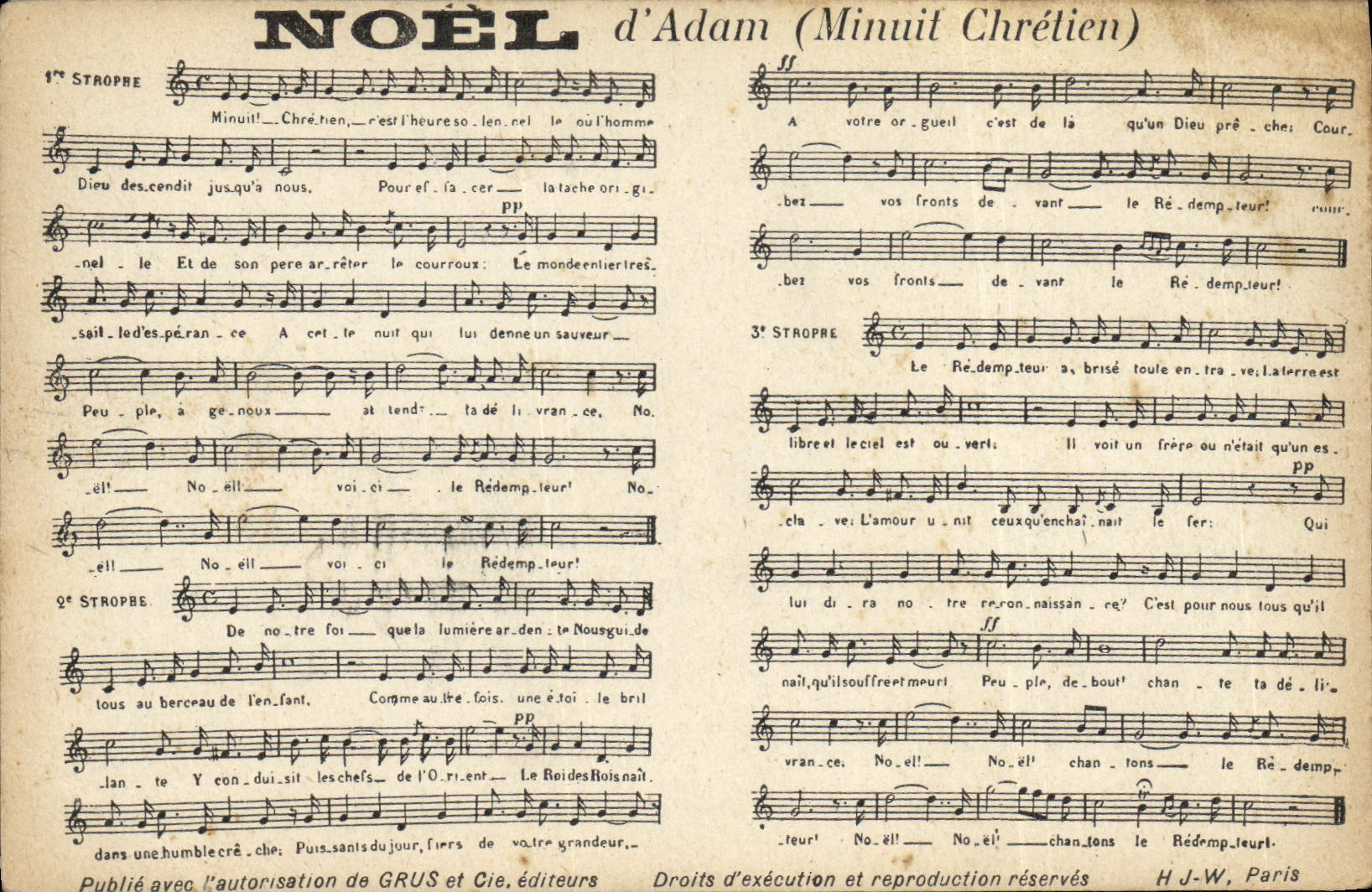 Vintage Postcard Christmas Christian Midnight