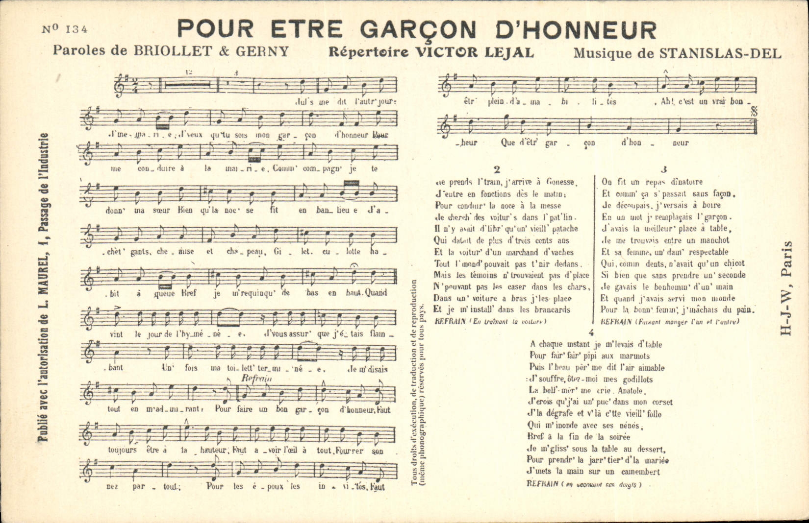 CPA Pour etre garcon d'honneur Briollet Gerny Victor Lejal Stanislas Del 