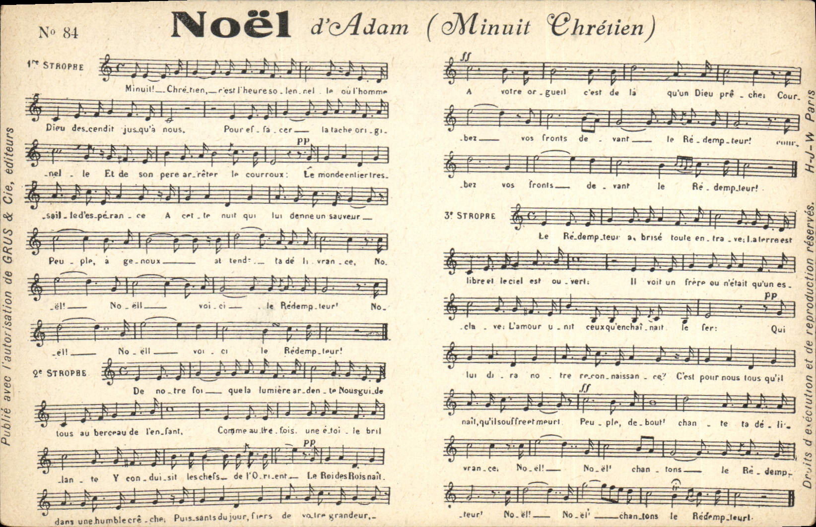 CPA Noel d'Adam Minuit chretien 