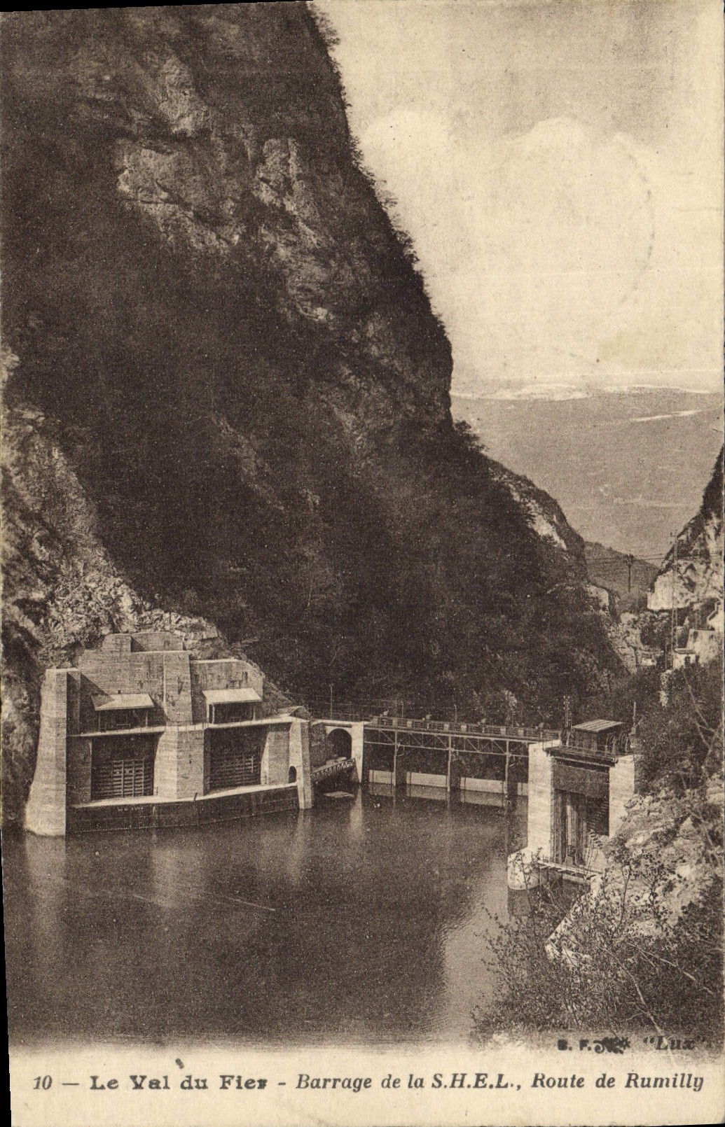 CPA Electricite La val du Fier Barrage de la SHEL Route de Rumilly