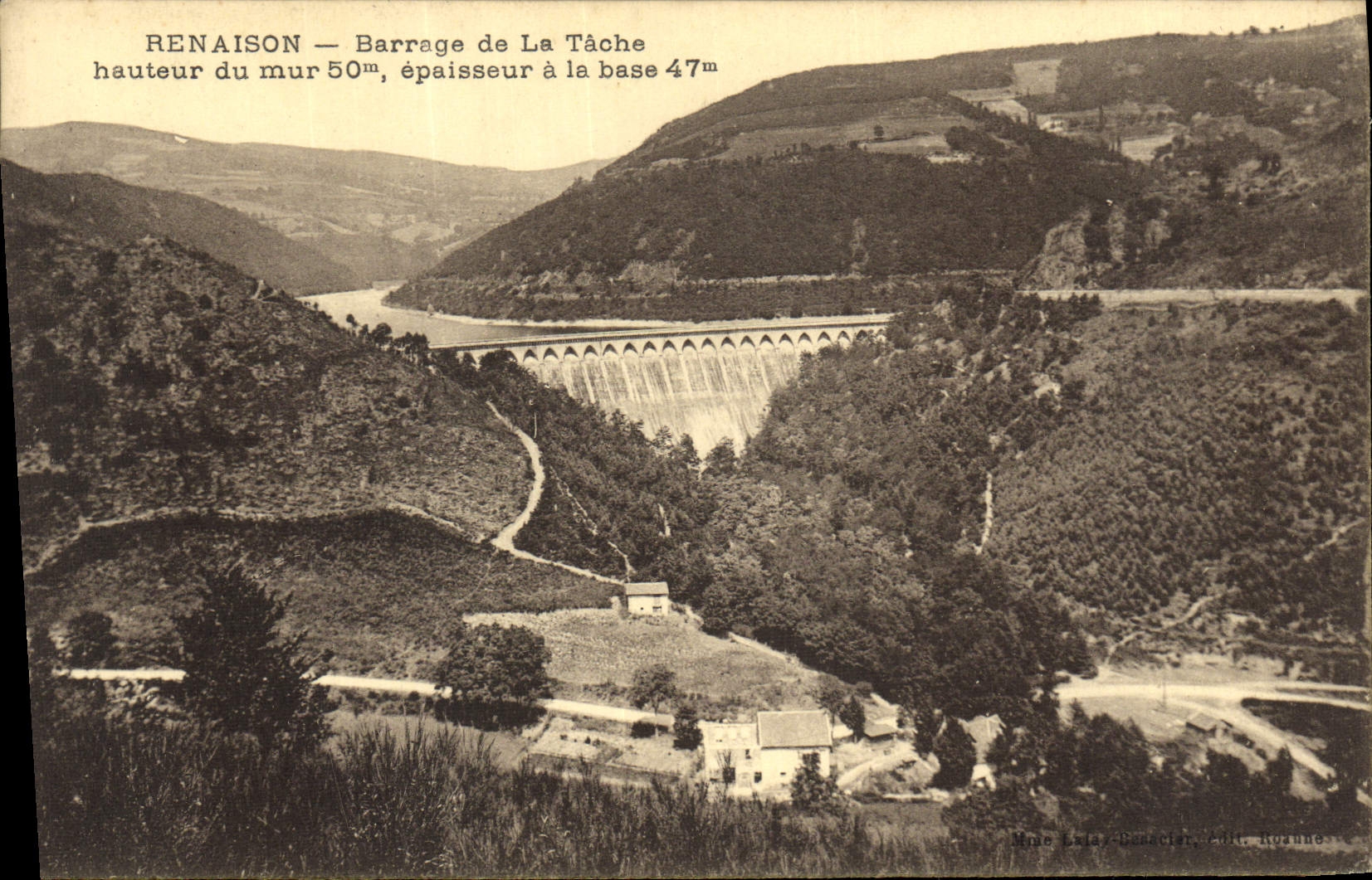 CPA Electricite Renaison Barrage de la Tache 