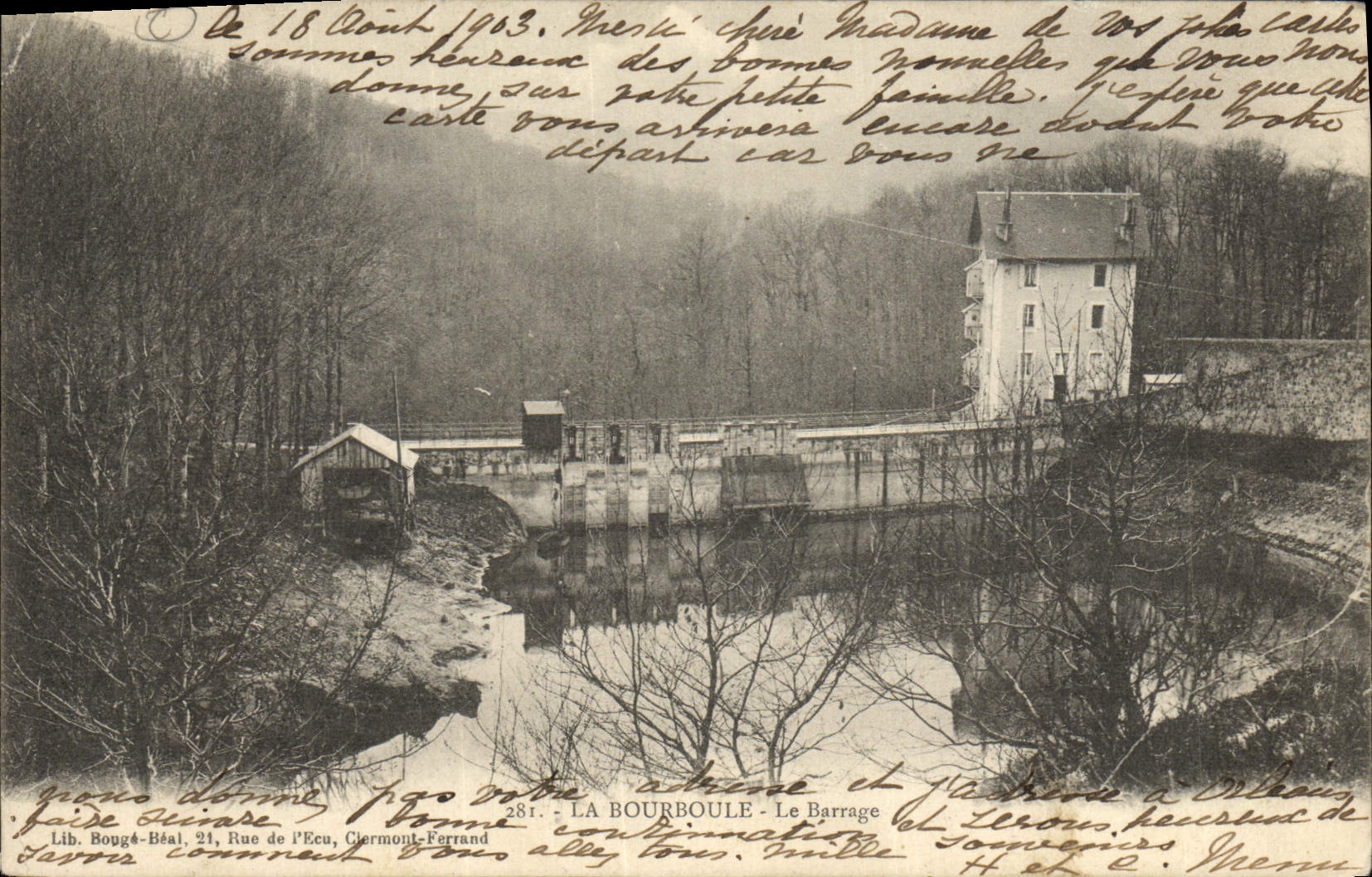 CPA Electricite La Bourboule Le barrage