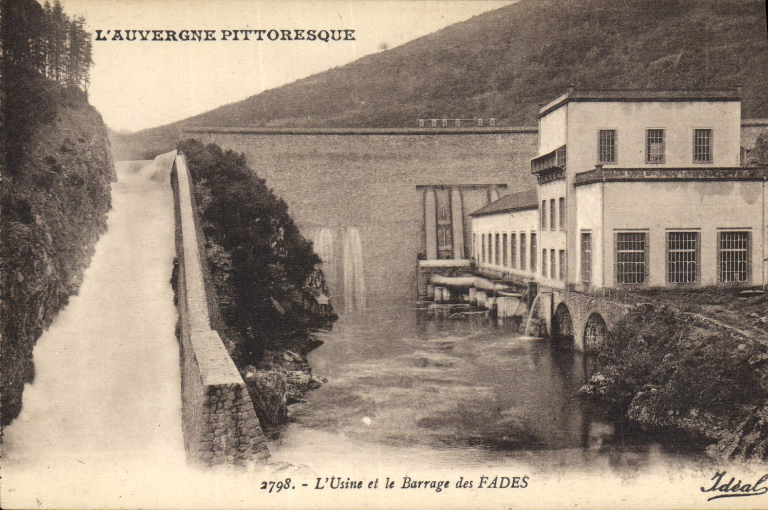 CPA Electricite L'usine et le barrage de Fades 