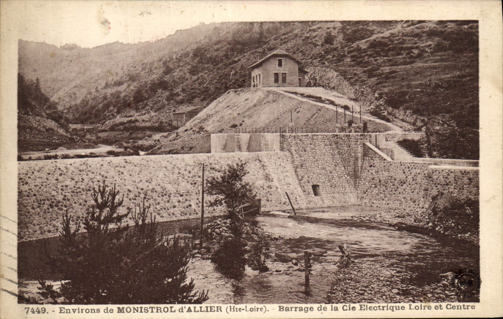 CPA Electricite Environs de Monistrol d'Allier Barrage de la Cie Electrique Loire et Centre