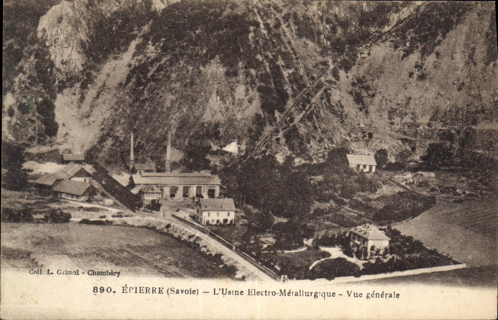 Vintage Postcard Epierre Electricity the Electro factory metallurgical Seen general