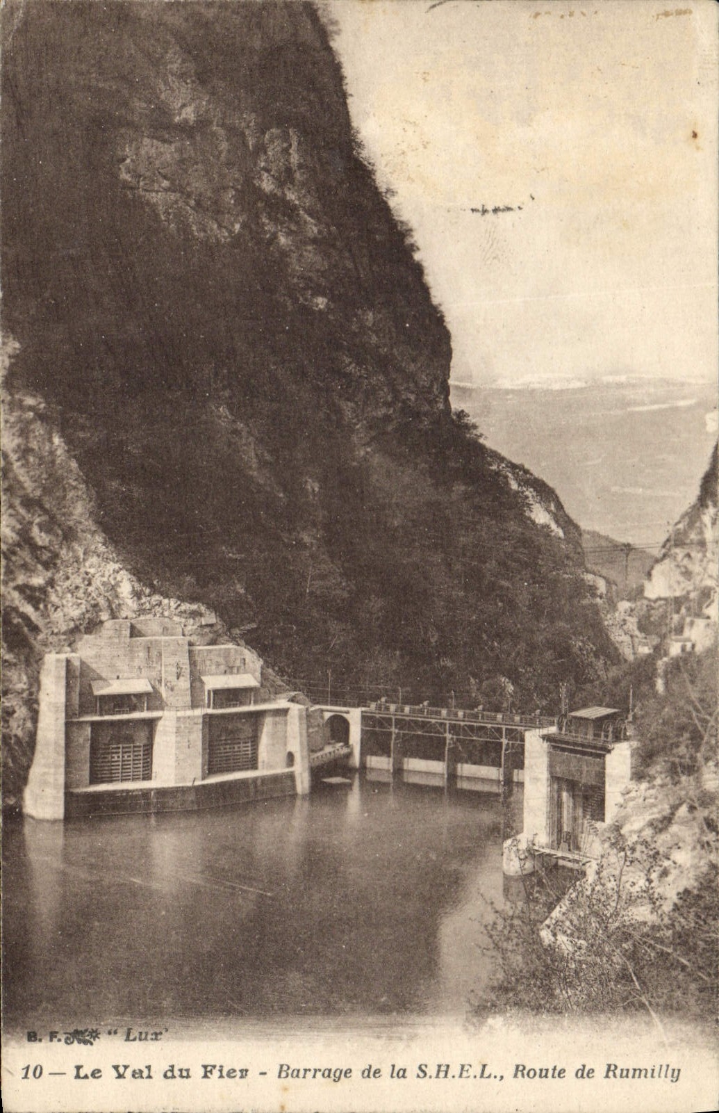 CPA Electricite le val du Fier Barrage de la SHEL Route de Rumilly