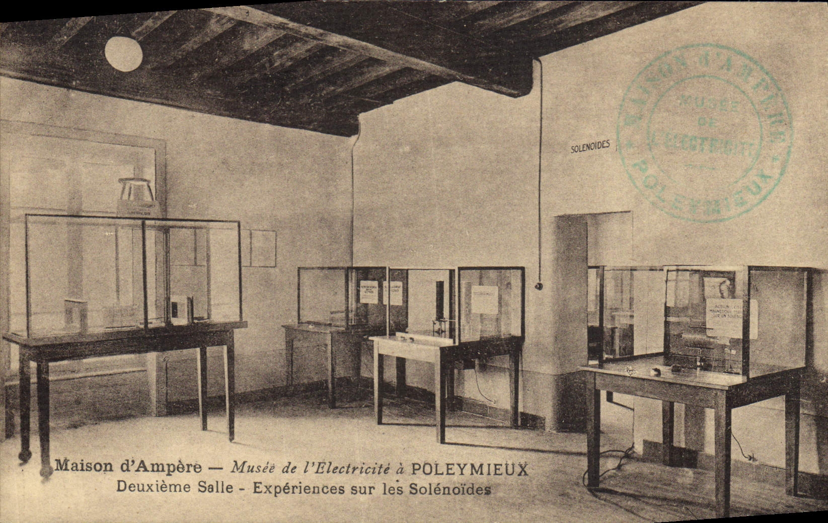 Vintage Postcard Electricite House of Amp Museum of electricity has Poleymieux Second Experiences room on the Solenoids