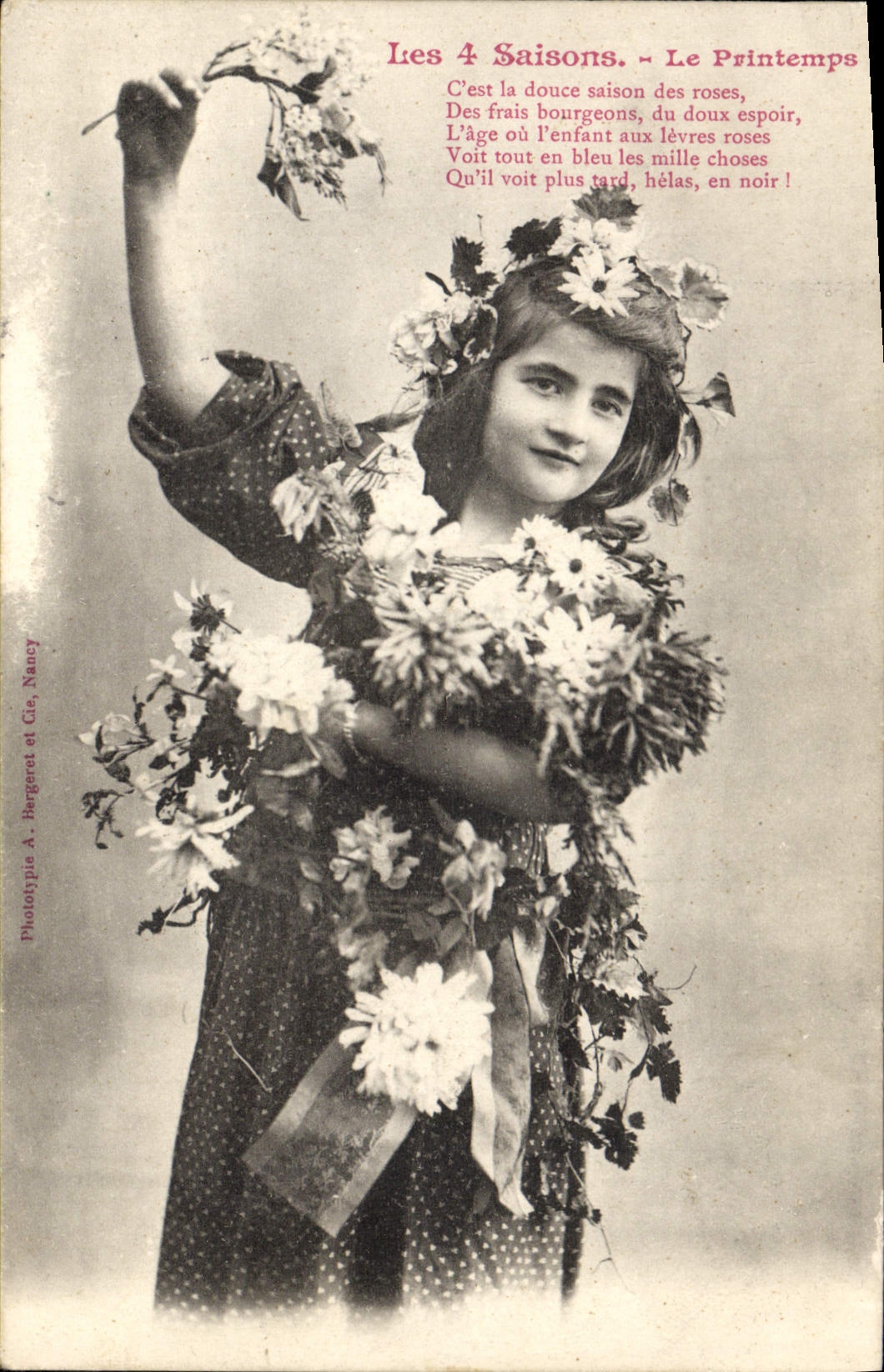 CPA Fantaisie Enfant Les 4 saisons Le printemps