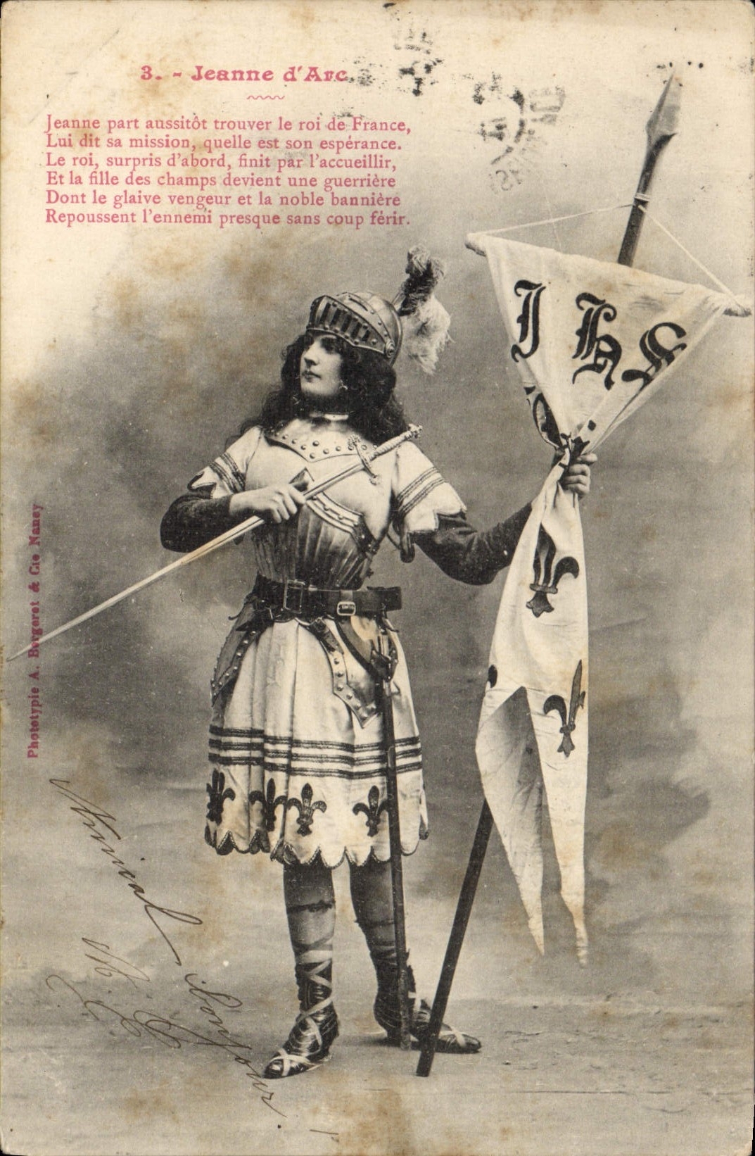 Vintage Postcard Fantasy Joan of Arc