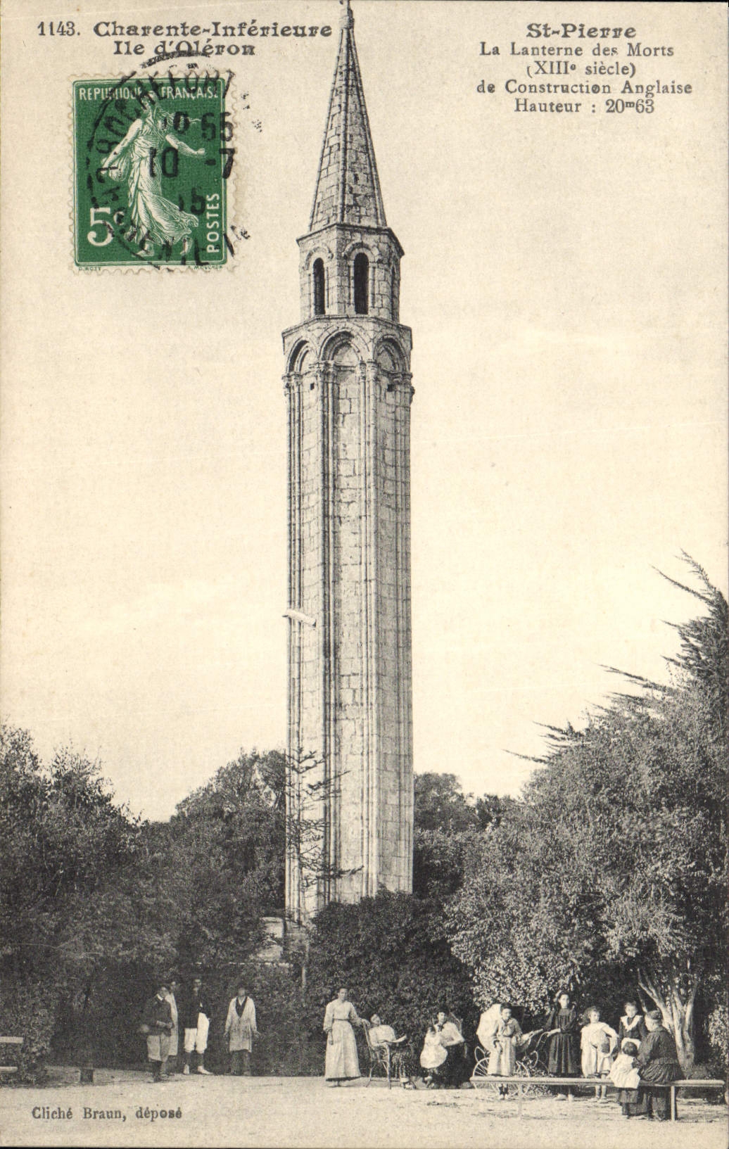 Vintage Postcard St To hone Island of Oleron the lantern of deaths