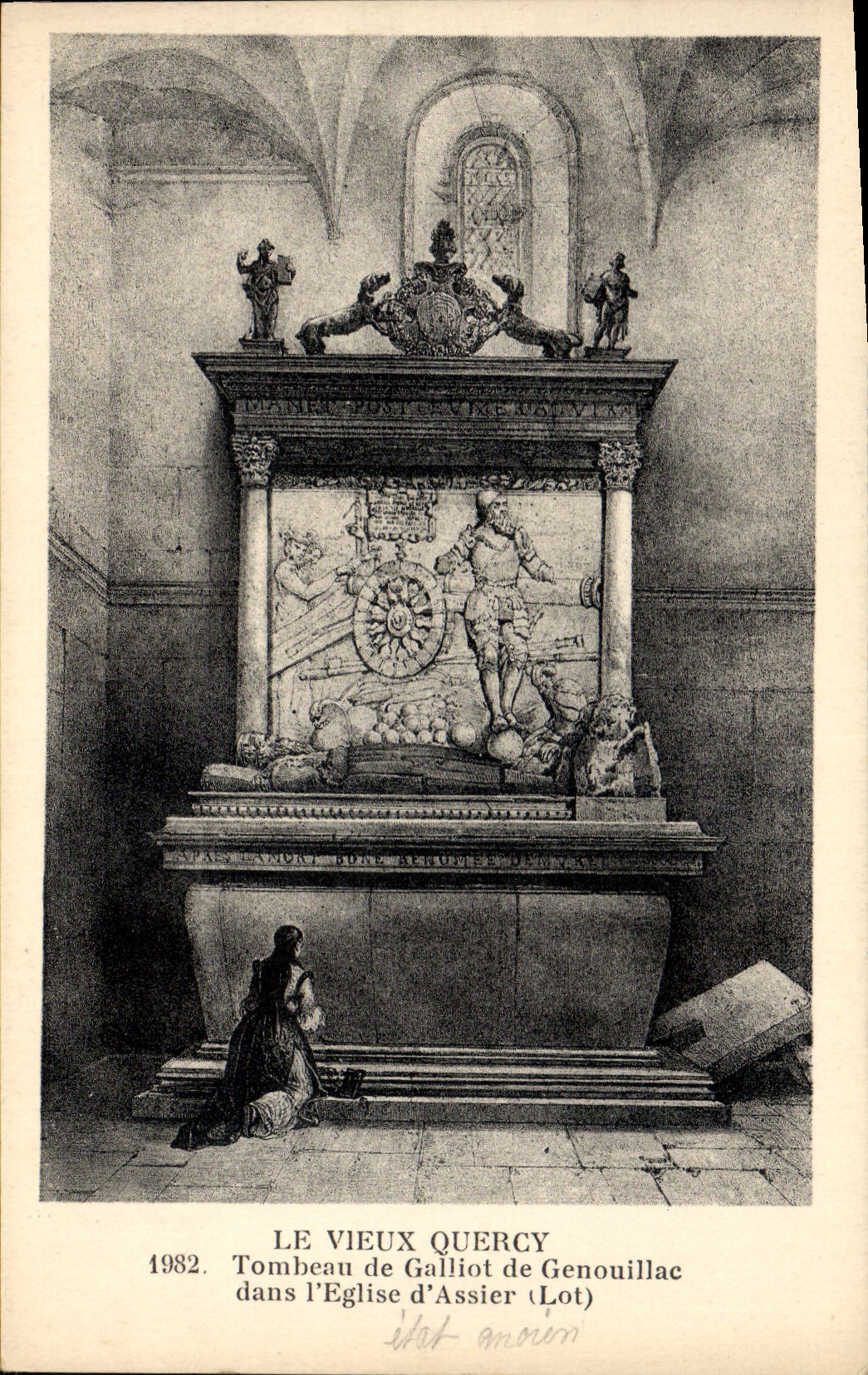 CPA Le vieux Quercy Tombeau de Galliot de Genouillac dans l'eglise d'Assier 