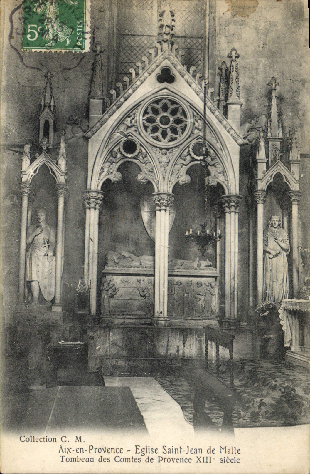 CPA Aix en Provence Eglise Saint Jean de Malte Tombeau des comtes de Provence 