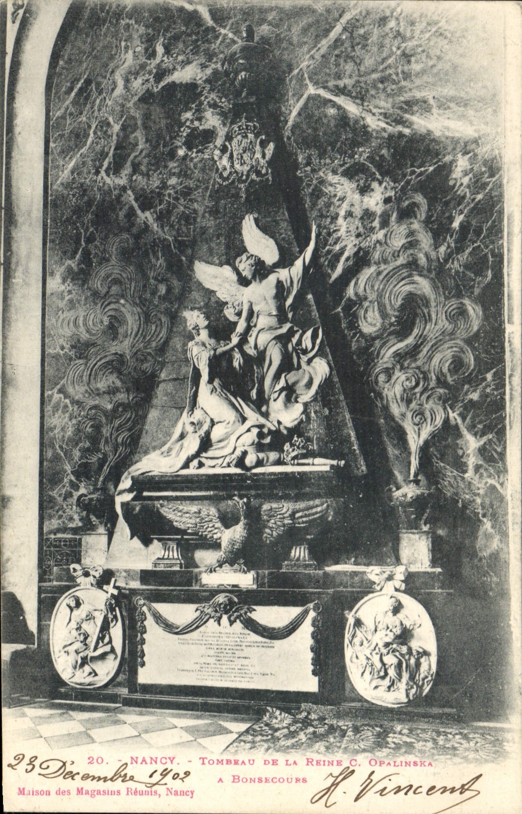 Vintage Postcard Nancy Tomb of the Opalinska queen